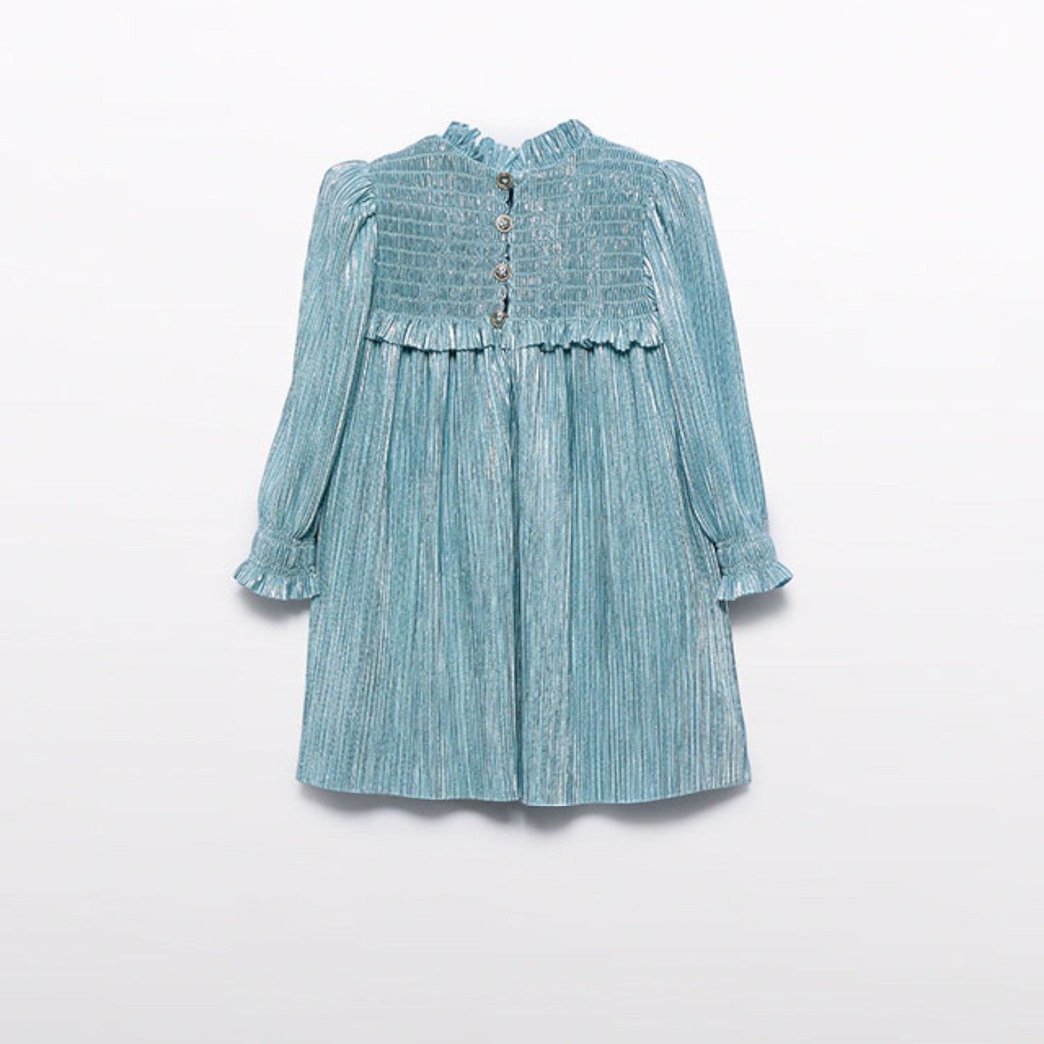 Abito plissato Bimba Verde 5510/9 - NANU' BABY