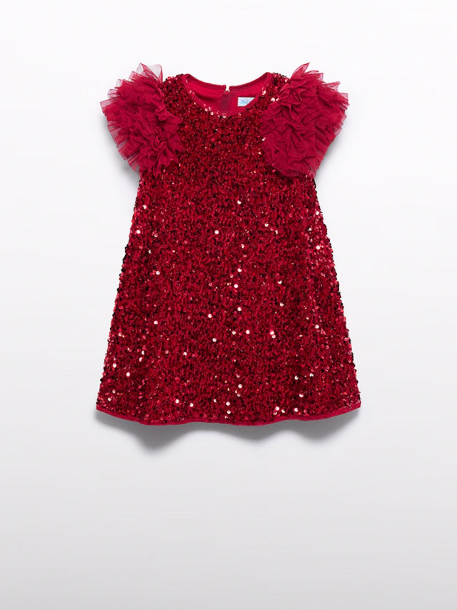 Abito lustrini velluto Bimba Rosso 5529/2 - NANU' BABY