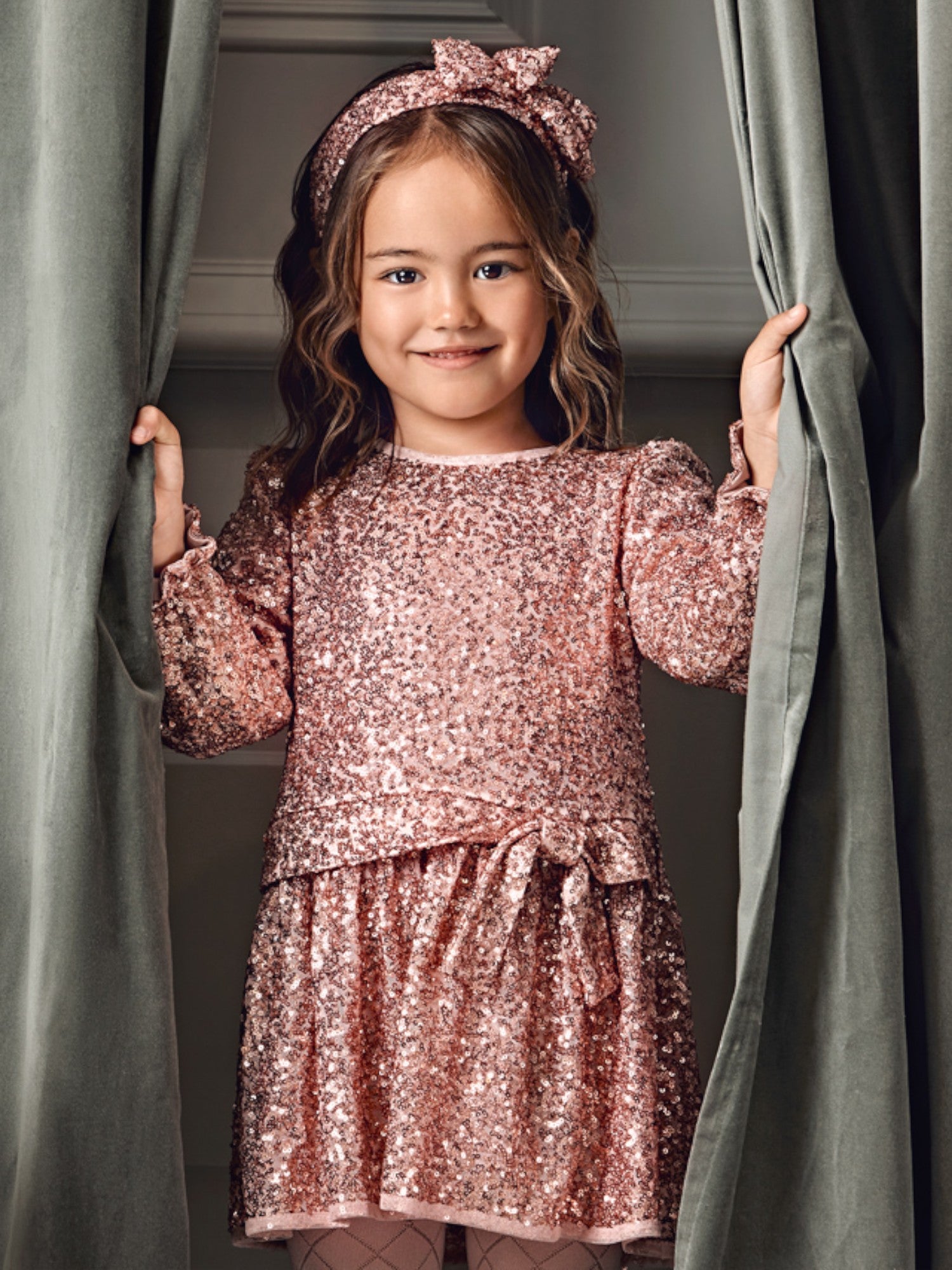 Abito paillettes Bimba Rosa 5531/46 - NANU' BABY