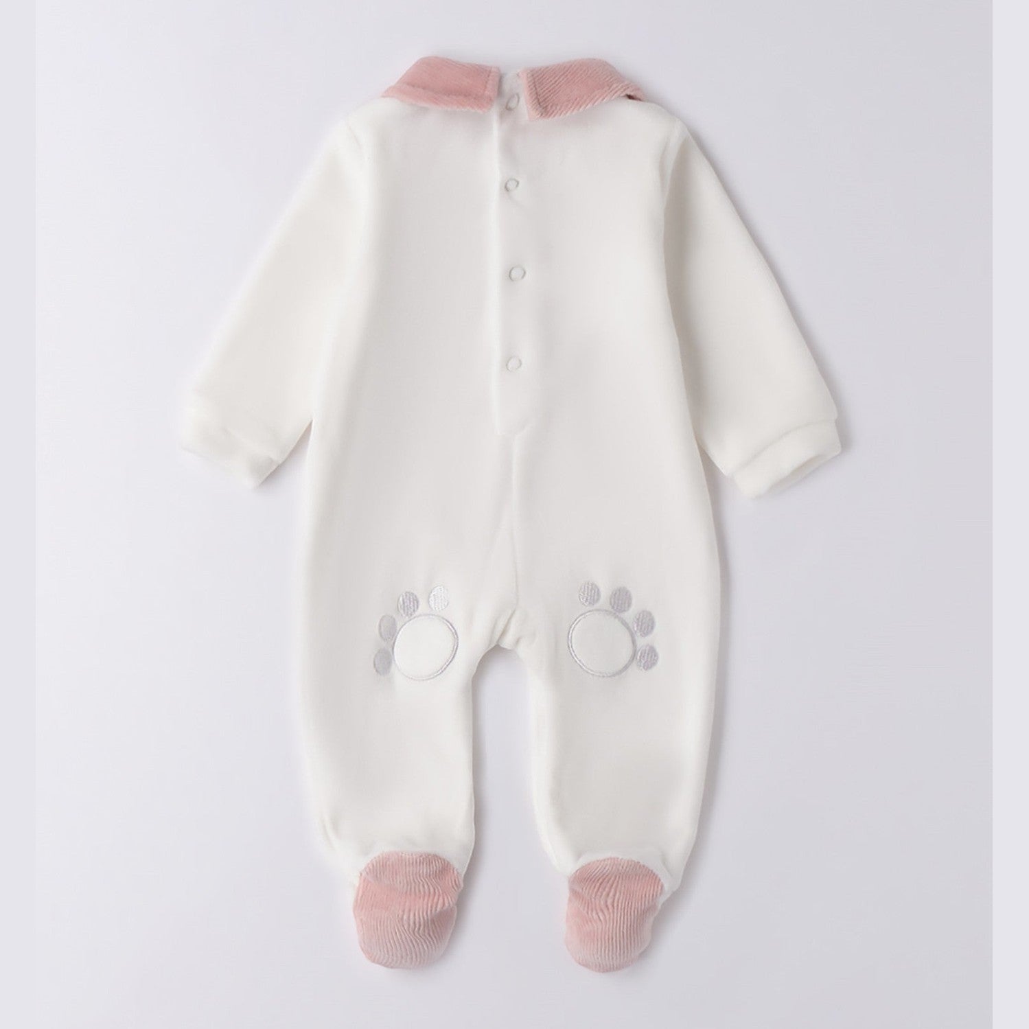 Tutina Intera Con Piede Neonata Rosa 3F644/2921 - NANU' BABY