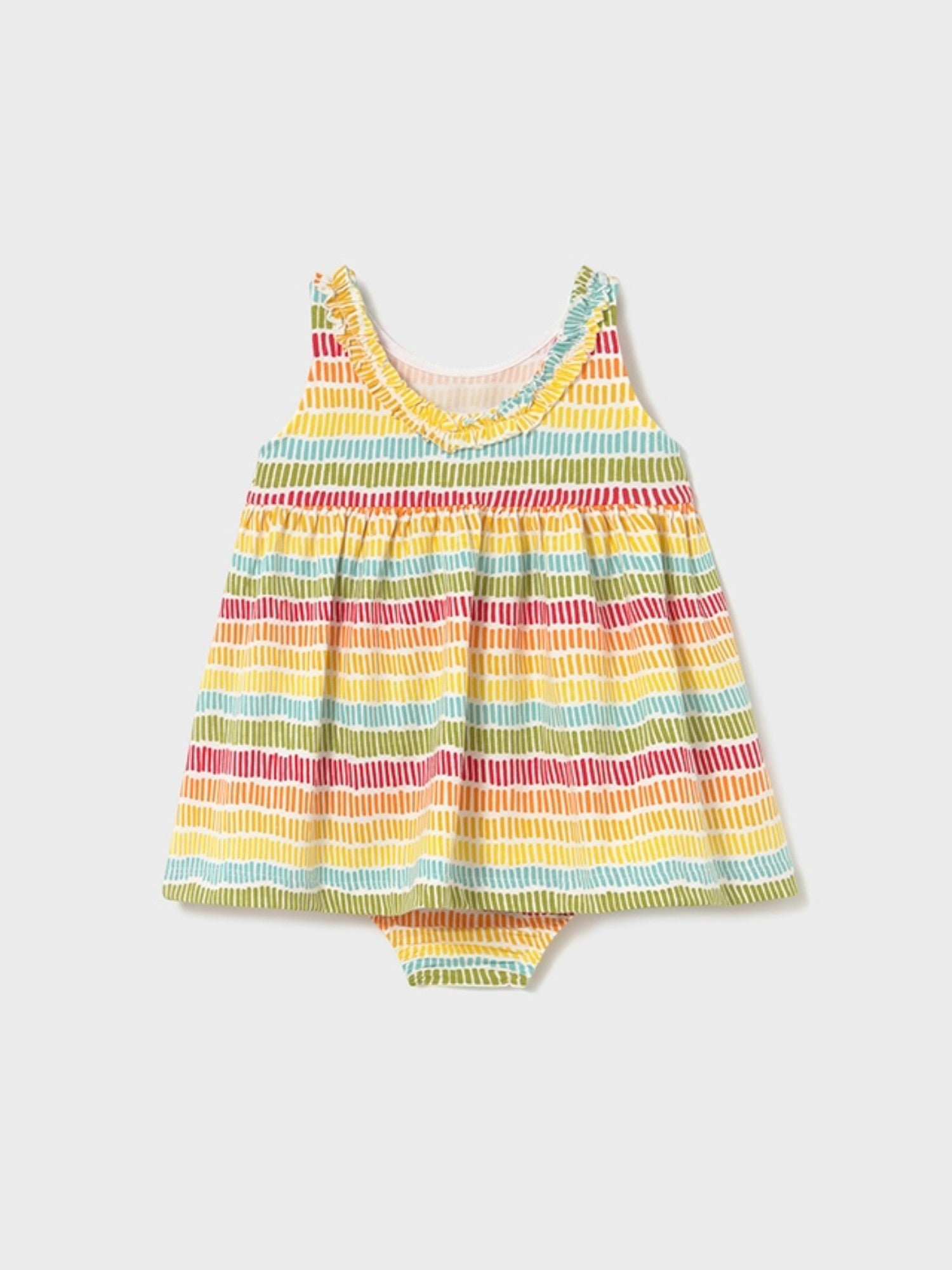 Abito stampato con coulotte Bimba GIALLO 1925/84 - NANU' BABY