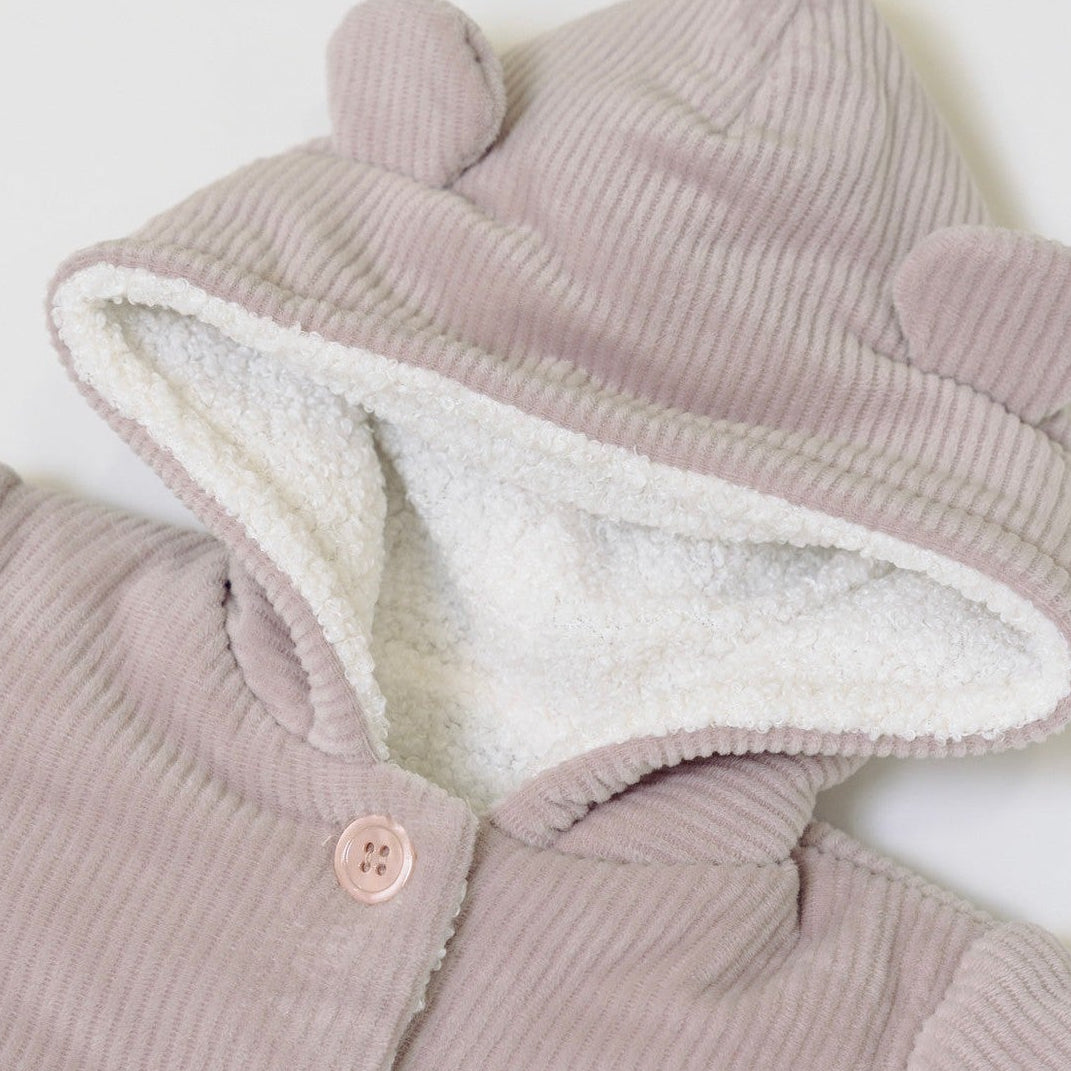 Cappottino con Cappuccio Orsetto Bimba ROSA IN5940/R - NANU' BABY