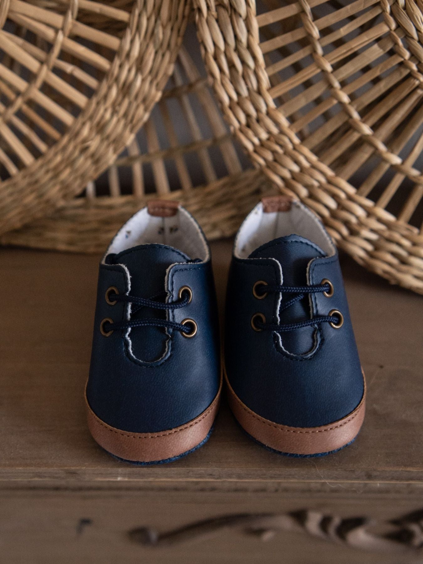 Scarpetta in pelle blu Bimbo BLU EN702SC - NANU' BABY