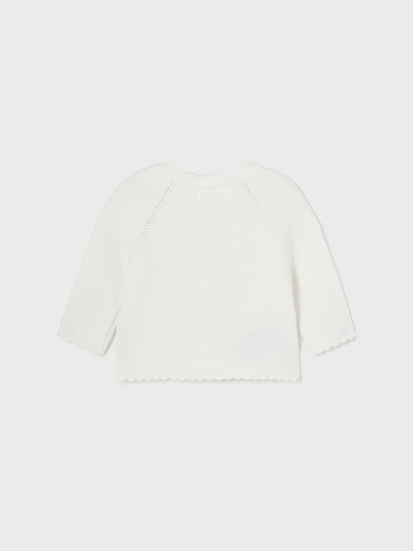 Giacchino lungo maglia Bimba ECRU 1376/E - NANU' BABY