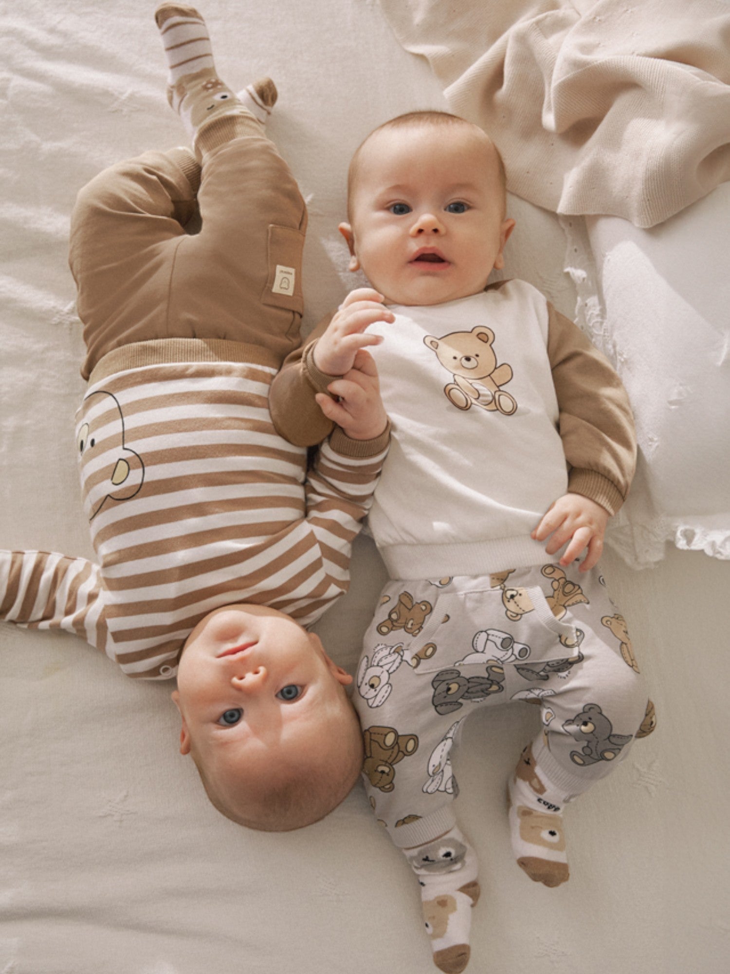 Completo 4 pezzi lungo Bimbo MARRONE 1612 /M - NANU' BABY