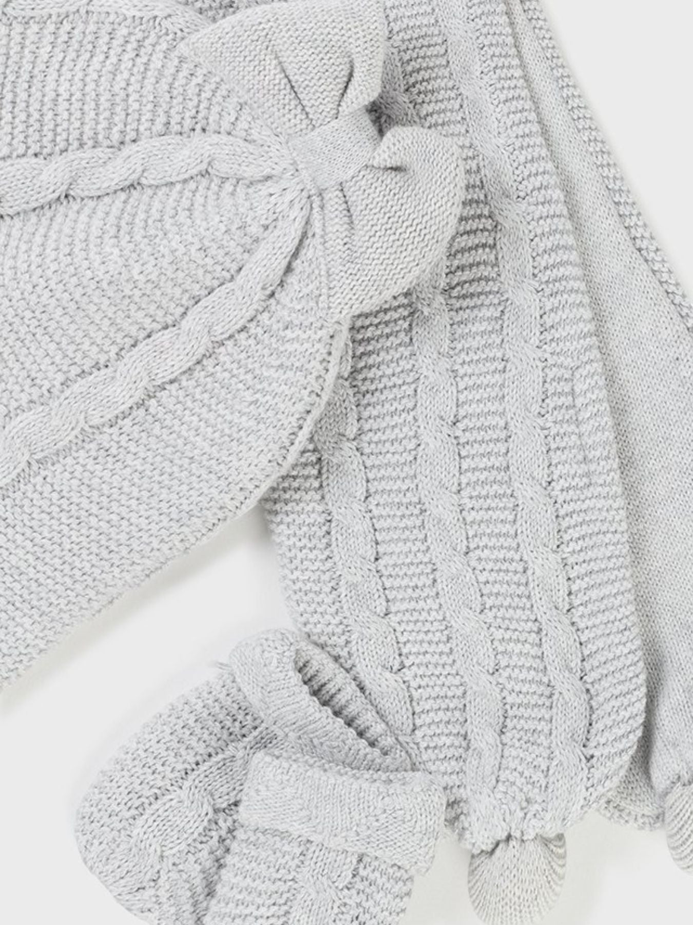Set cappello,manopole e sciar PERLA 9663-P - NANU' BABY
