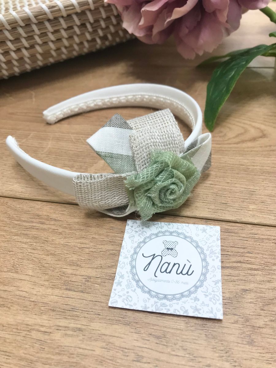 Cerchietto Fiore PANNA EG305FR - NANU' BABY