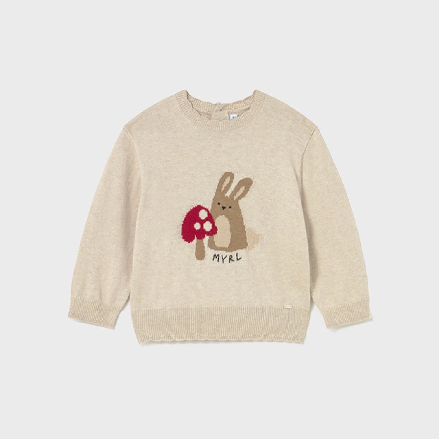 Maglione fino jacquard Bimba Beige 2354/21 - NANU' BABY