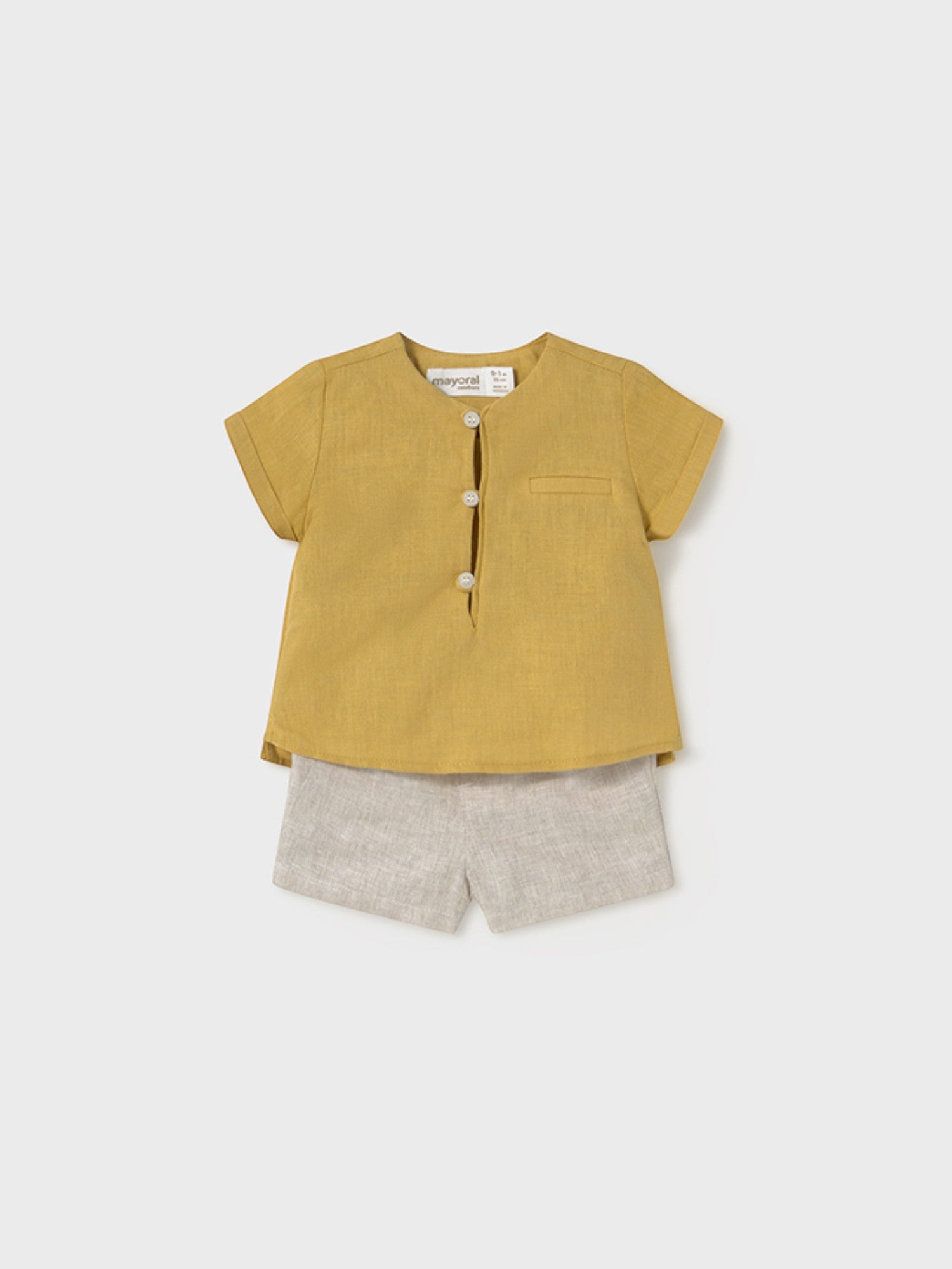 Completo pantalone corto Bimbo GIALLO 1211 /G - NANU' BABY