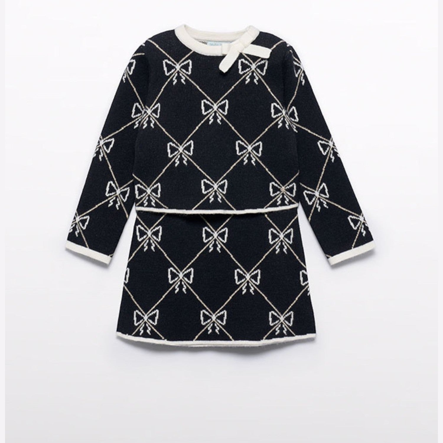Compl. gonna tricot jacquard Bimba Nero 5538/8 - NANU' BABY