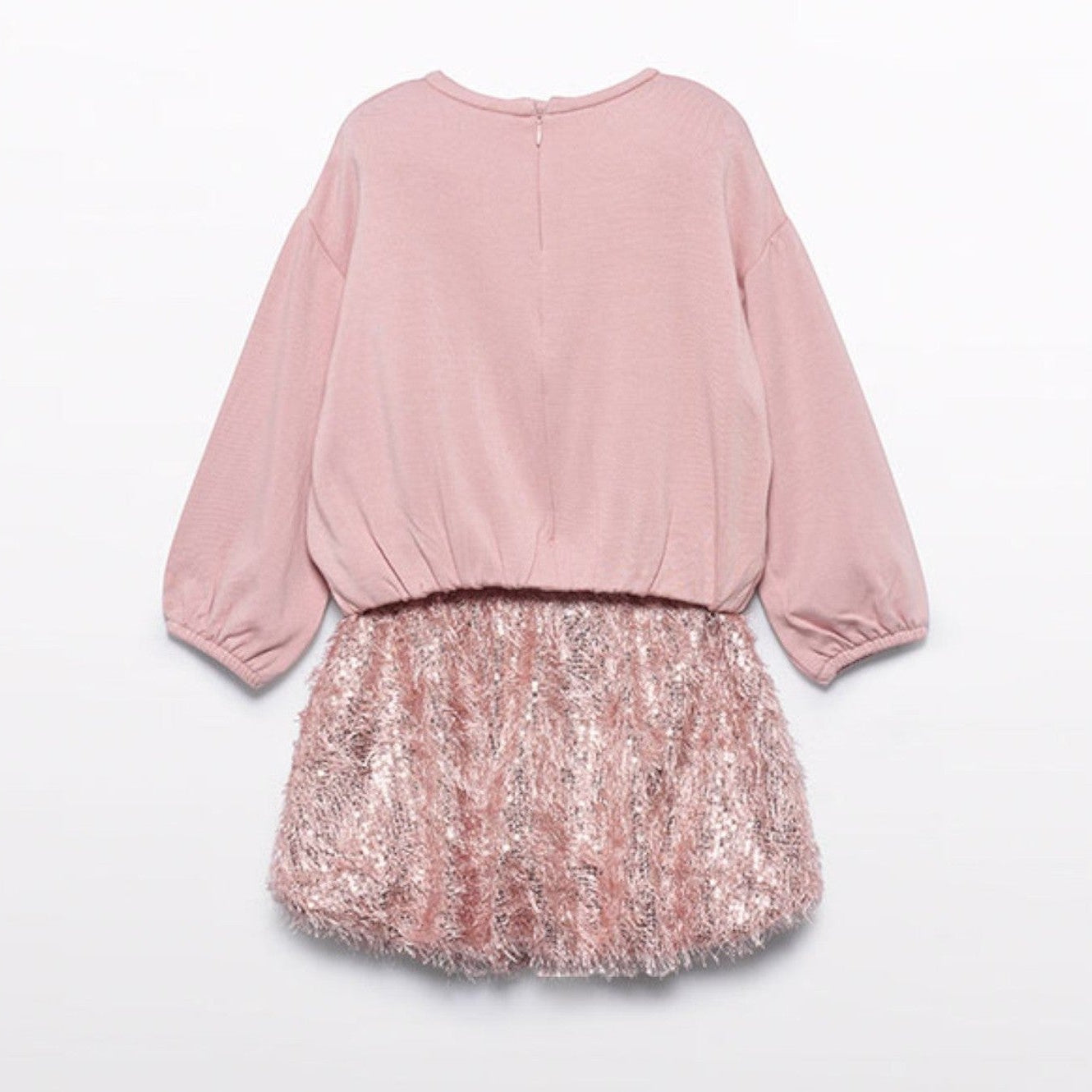 Compl. gonna frange lustrini Bimba Rosa 5539/8 - NANU' BABY