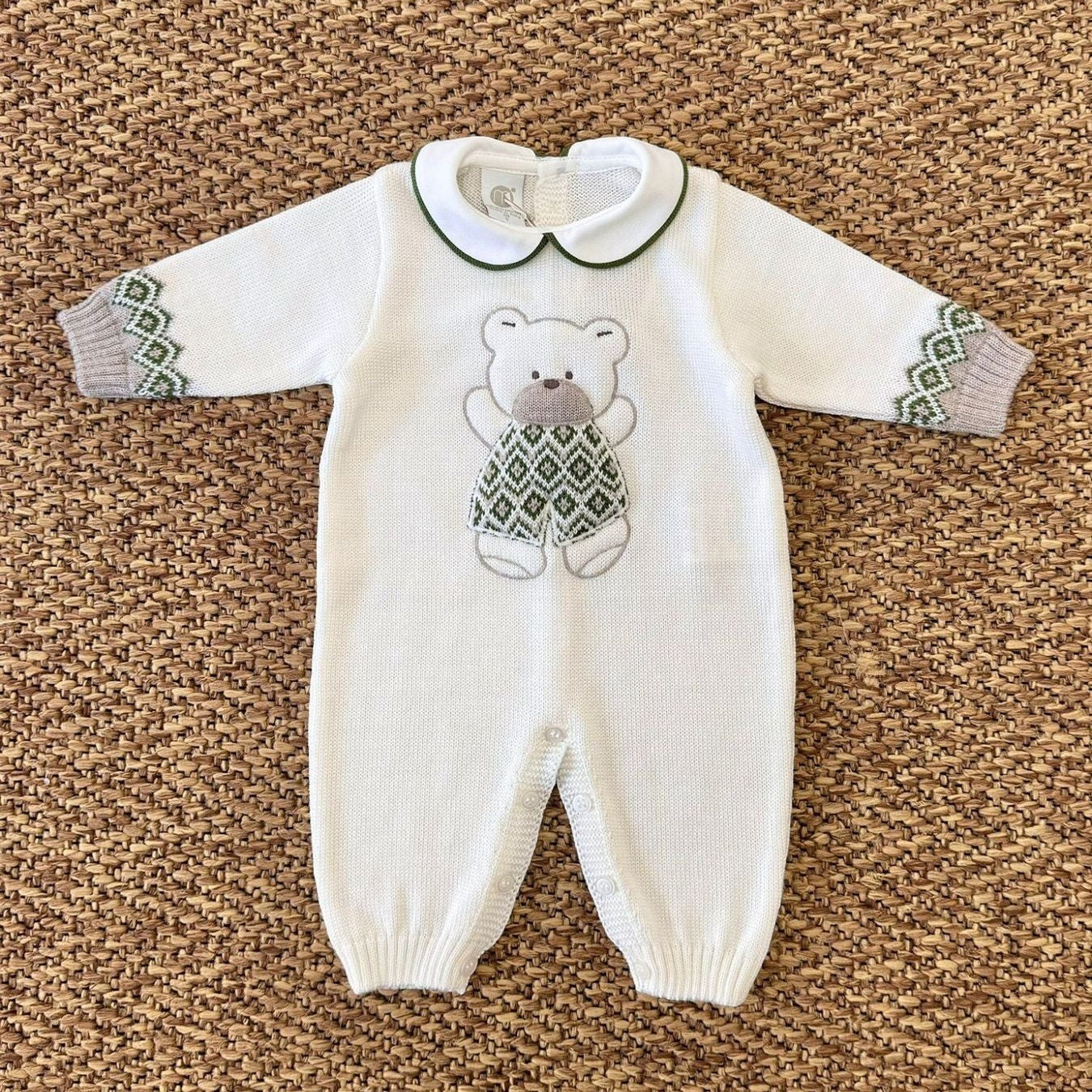 Tutina Orsetto Neonato VANIGLIA IB5110/V - NANU' BABY