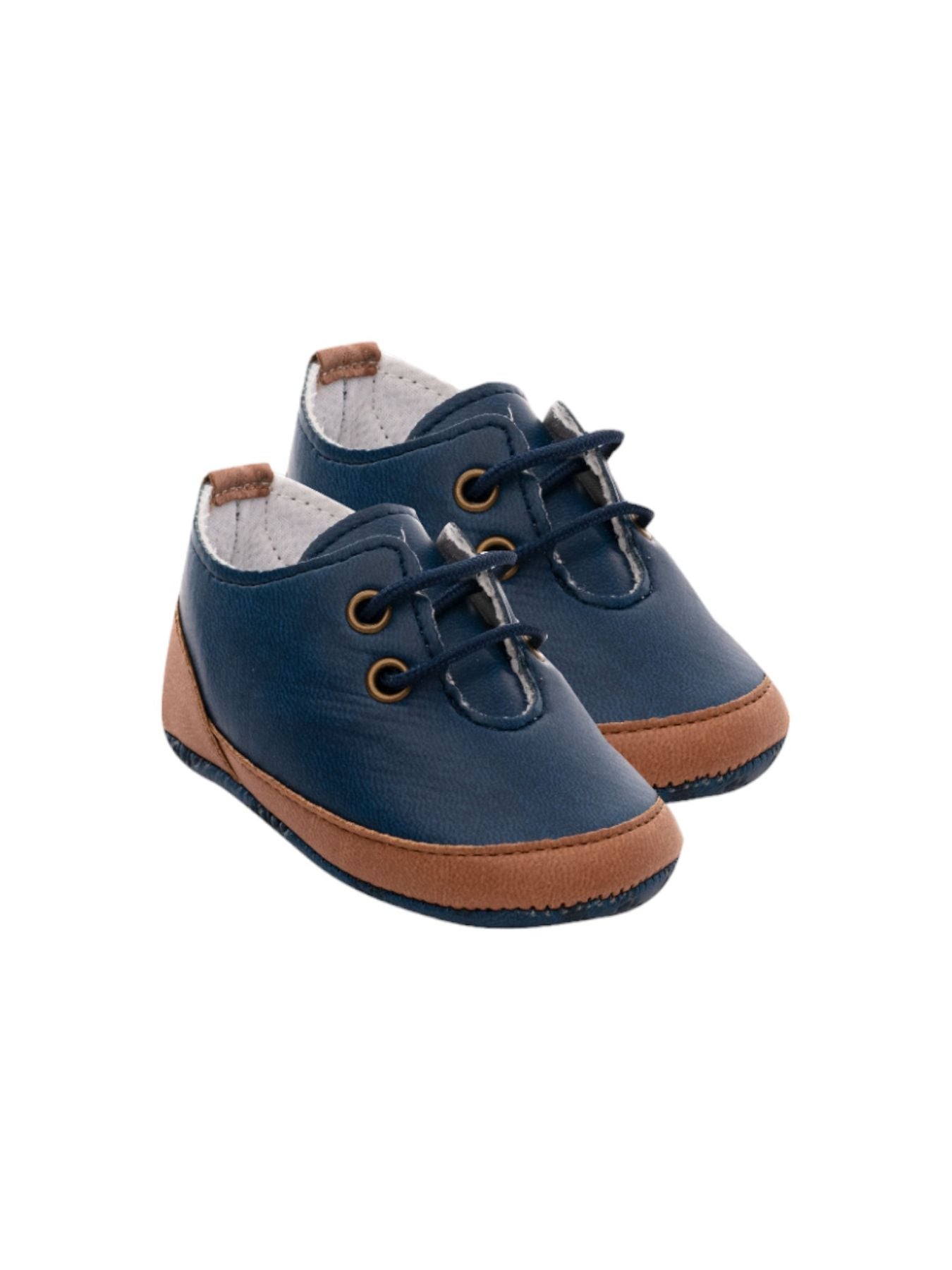 Scarpetta in pelle blu Bimbo BLU EN702SC - NANU' BABY