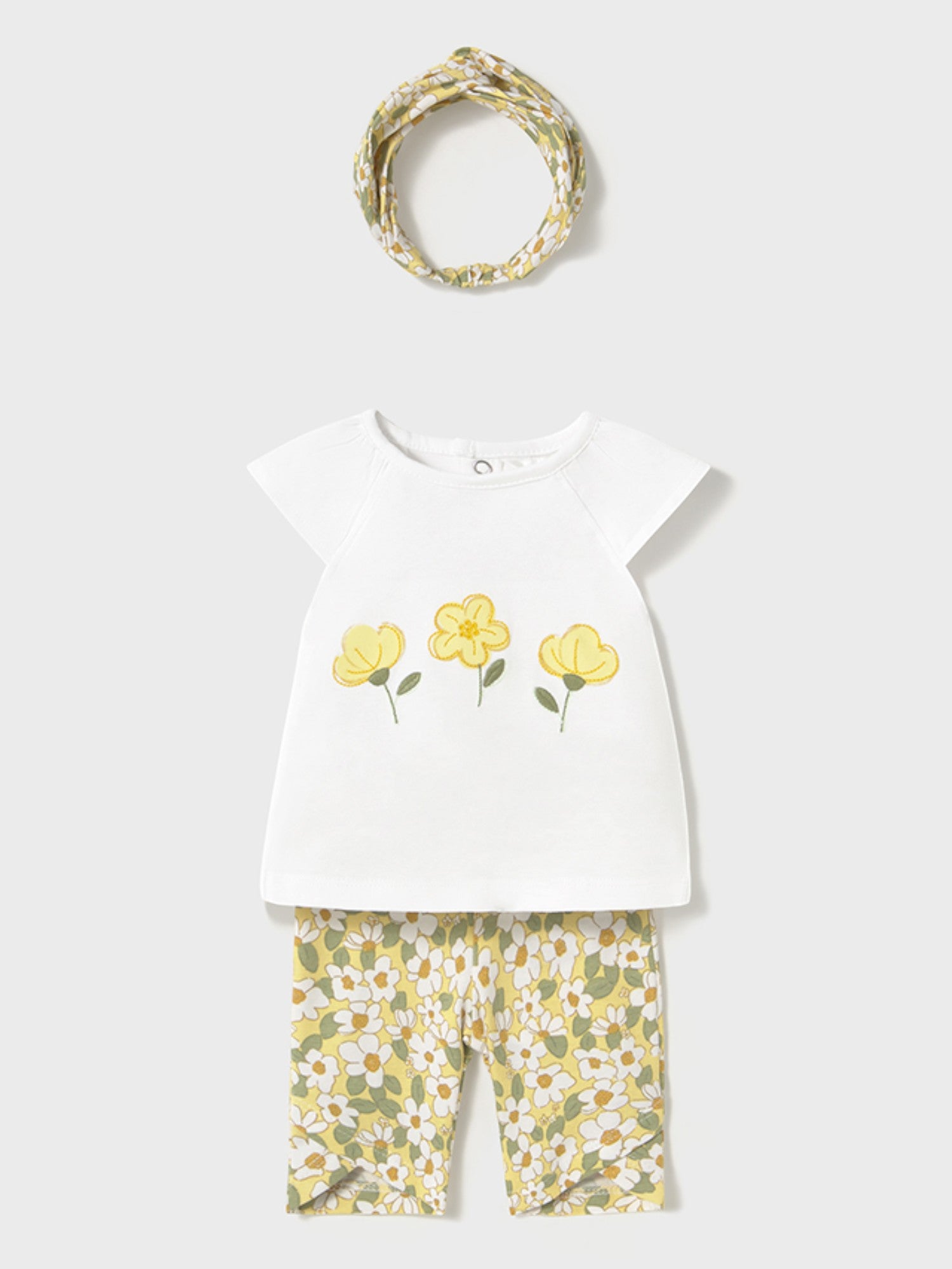 Completo leggings capri e cerchietto Bimba GIALLO 1763 /G - NANU' BABY