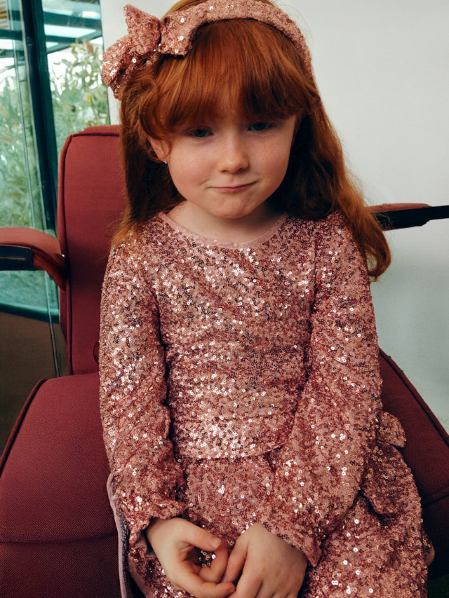 Abito paillettes Bimba Rosa 5531/46 - NANU' BABY