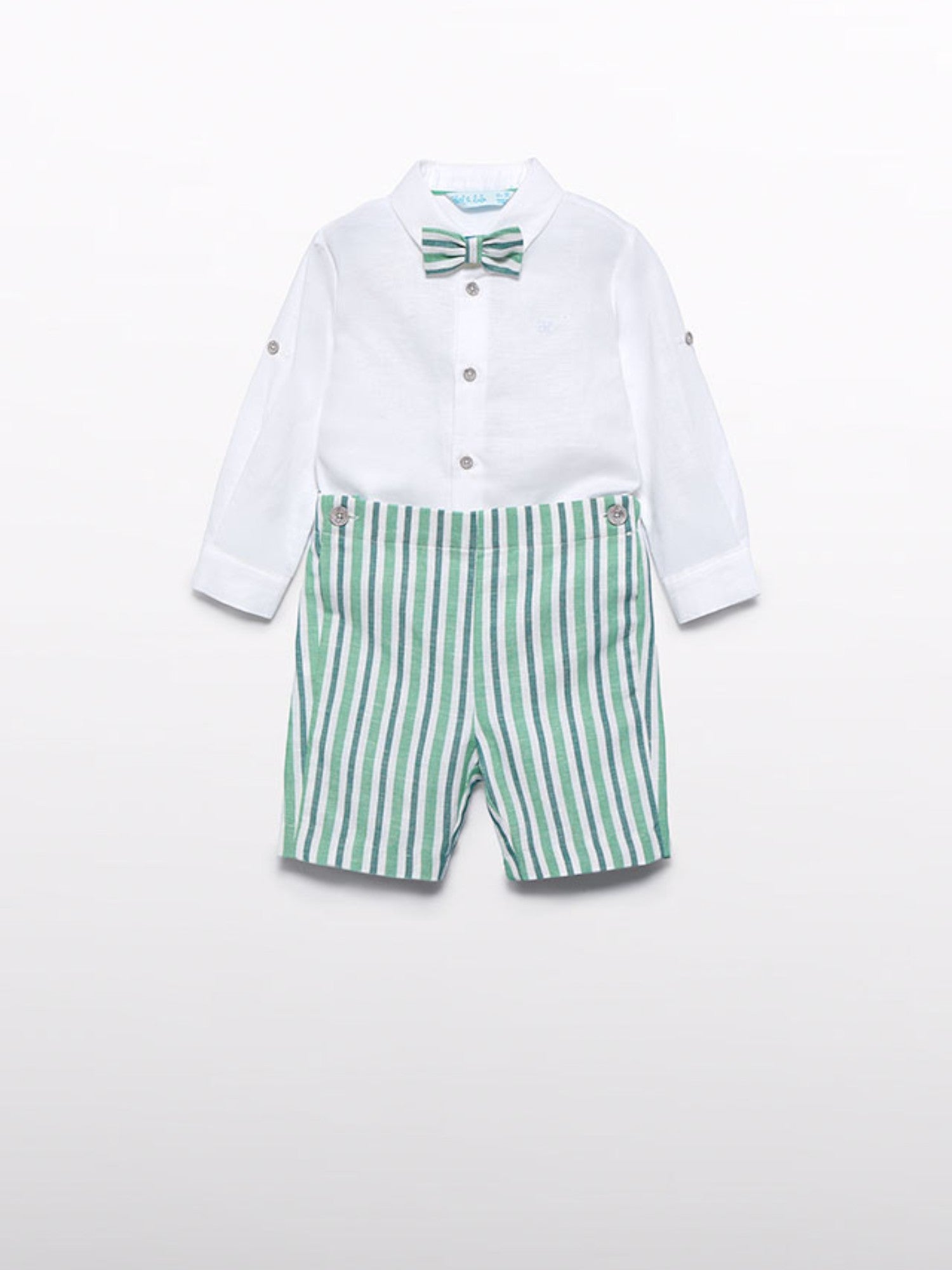 Completo bermuda camicia papillon Bimbo VERDE 5209 /6 - NANU' BABY