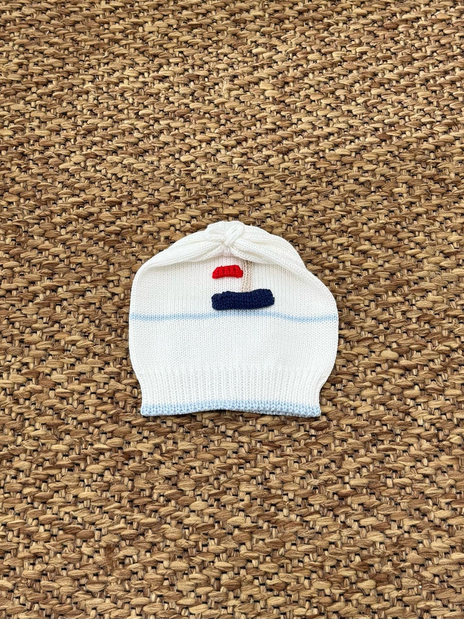 Cuffia ricamata a mano Neonato Bianco BILLY/779 - NANU' BABY