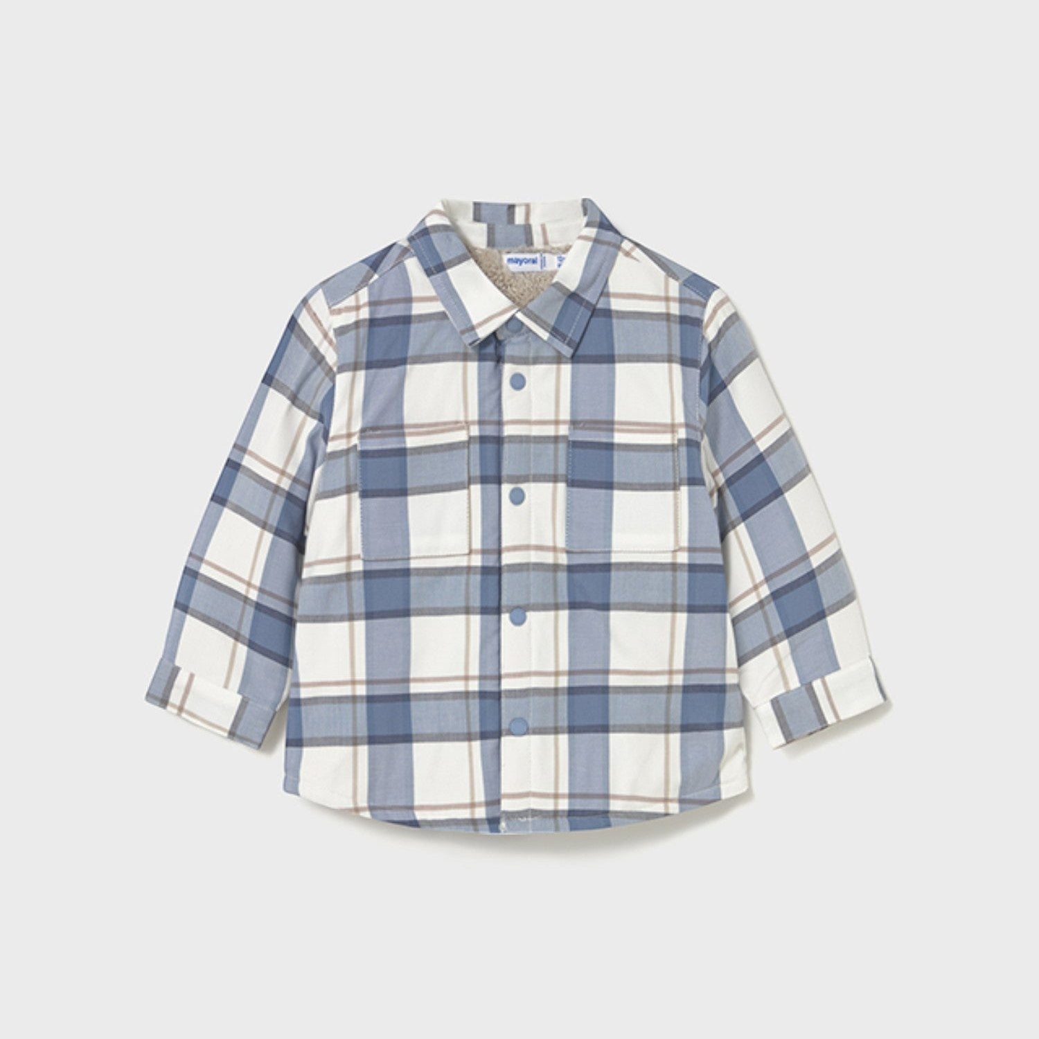 Camicia quadri foderato Bimbo AZZURRO 2104/84 - NANU' BABY