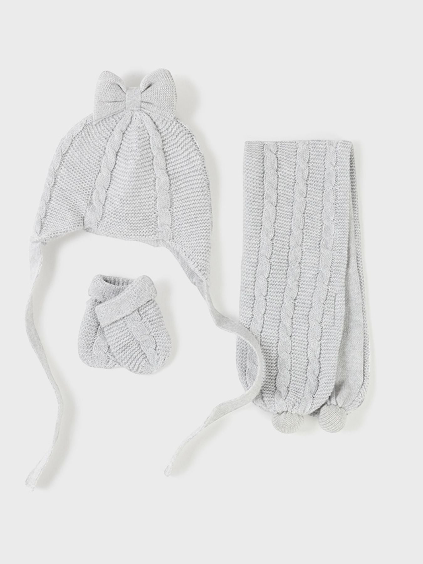 Set cappello,manopole e sciar PERLA 9663-P - NANU' BABY