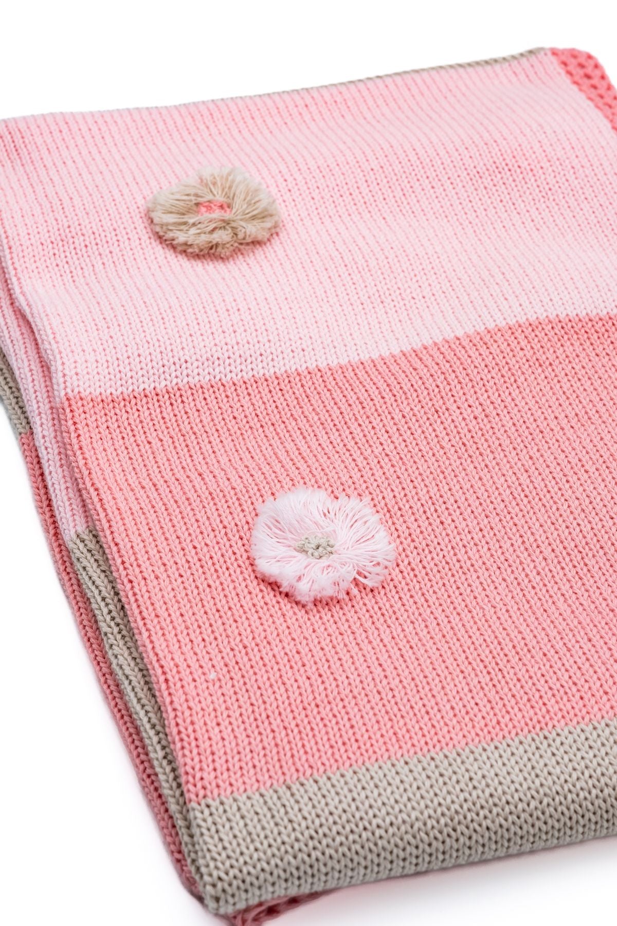 Coperta Rosa/tortora Neonata TORTORA AMY/812 - NANU' BABY