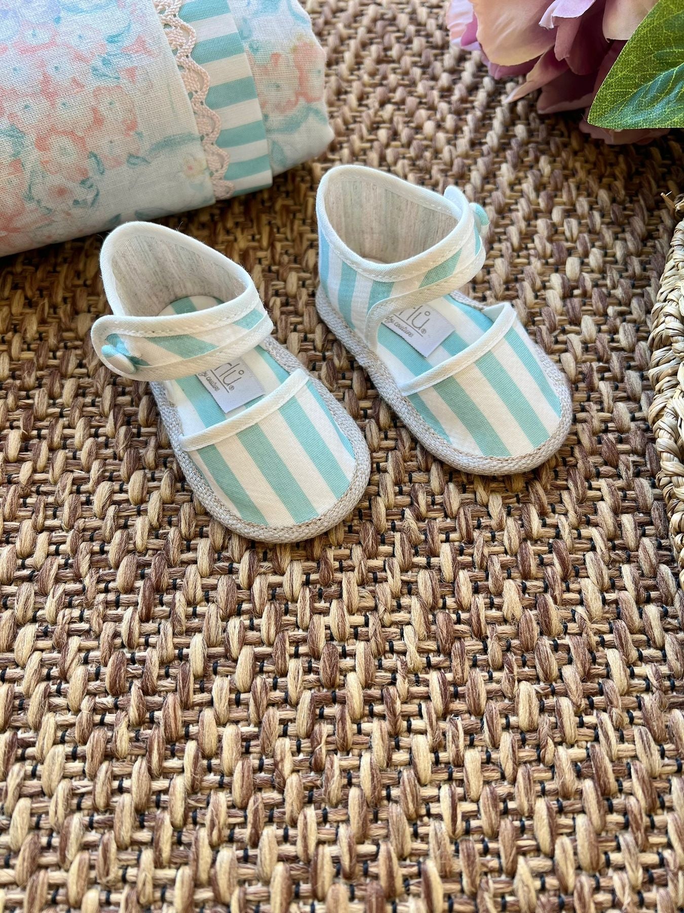 Sandalino Righe Bimba PANNA EL19SC - NANU' BABY
