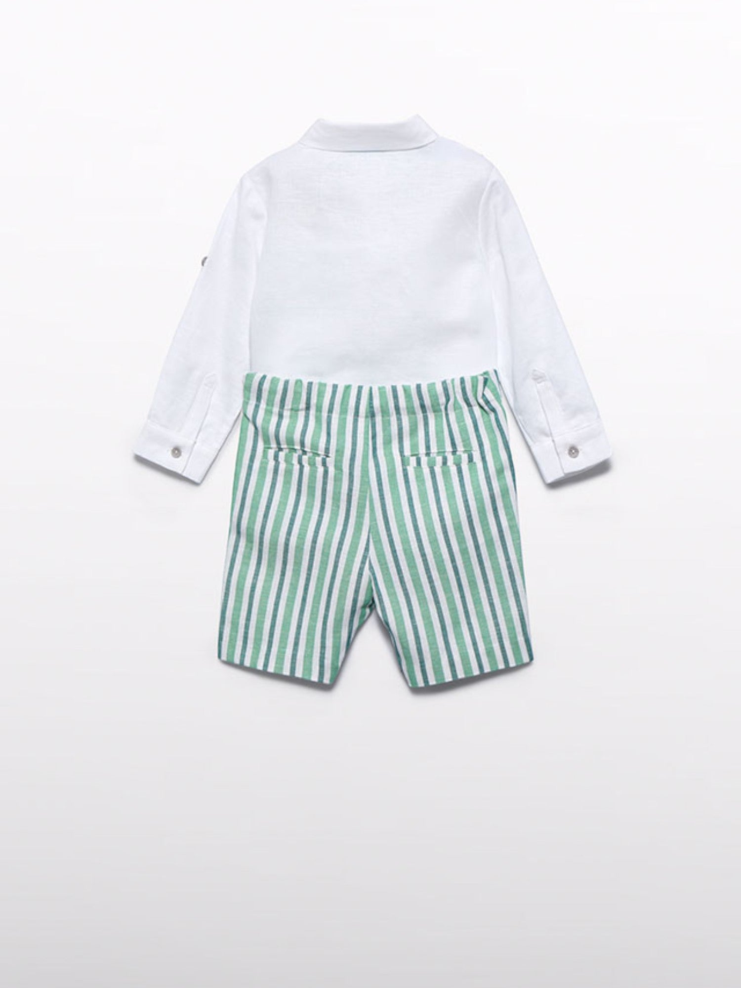 Completo bermuda camicia papillon Bimbo VERDE 5209 /6 - NANU' BABY