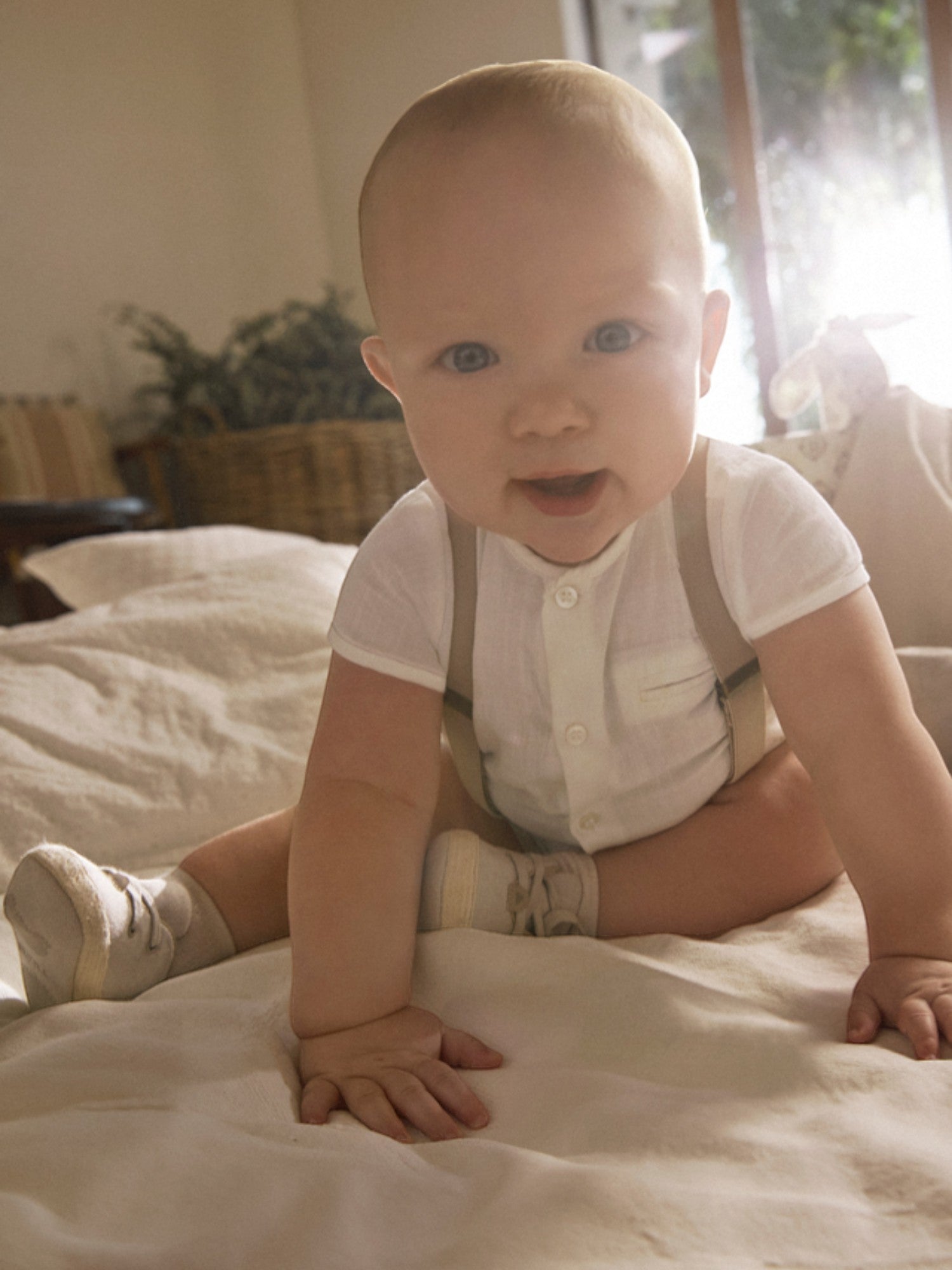 Completo pantalone corto e maglia Bimbo AVORIO 1215 /A - NANU' BABY