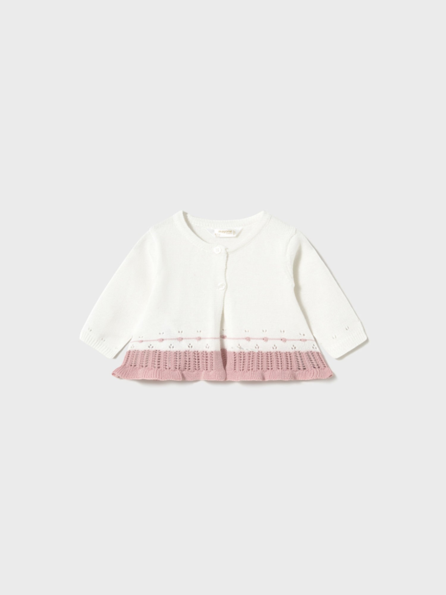 Completo pantalone 3 pezzi tricot Bimba ROSA 1589 /R - NANU' BABY