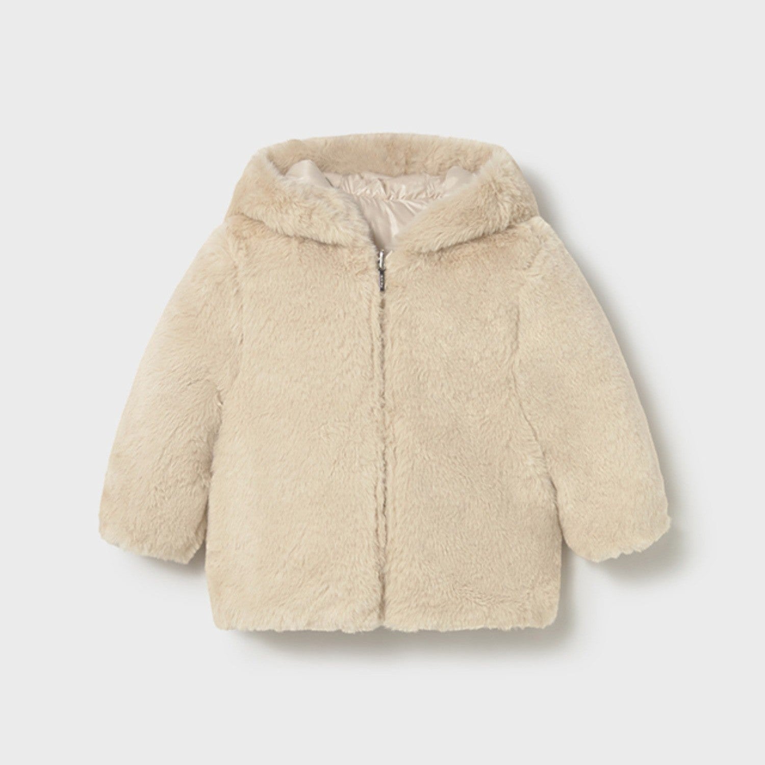 giubbotto reversibile pelo Bimba Avorio 2435/80 - NANU' BABY