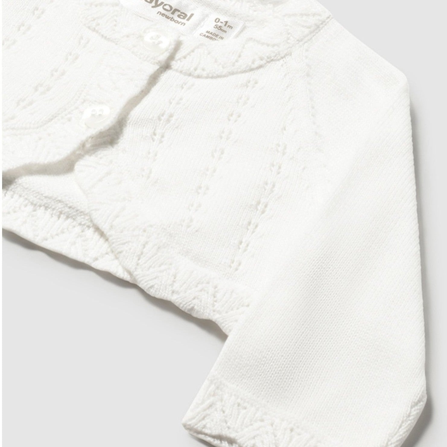 Cardigan Bimba Ecru Corto Mayoral 307/77 - NANÙ BABY - NANU' BABY
