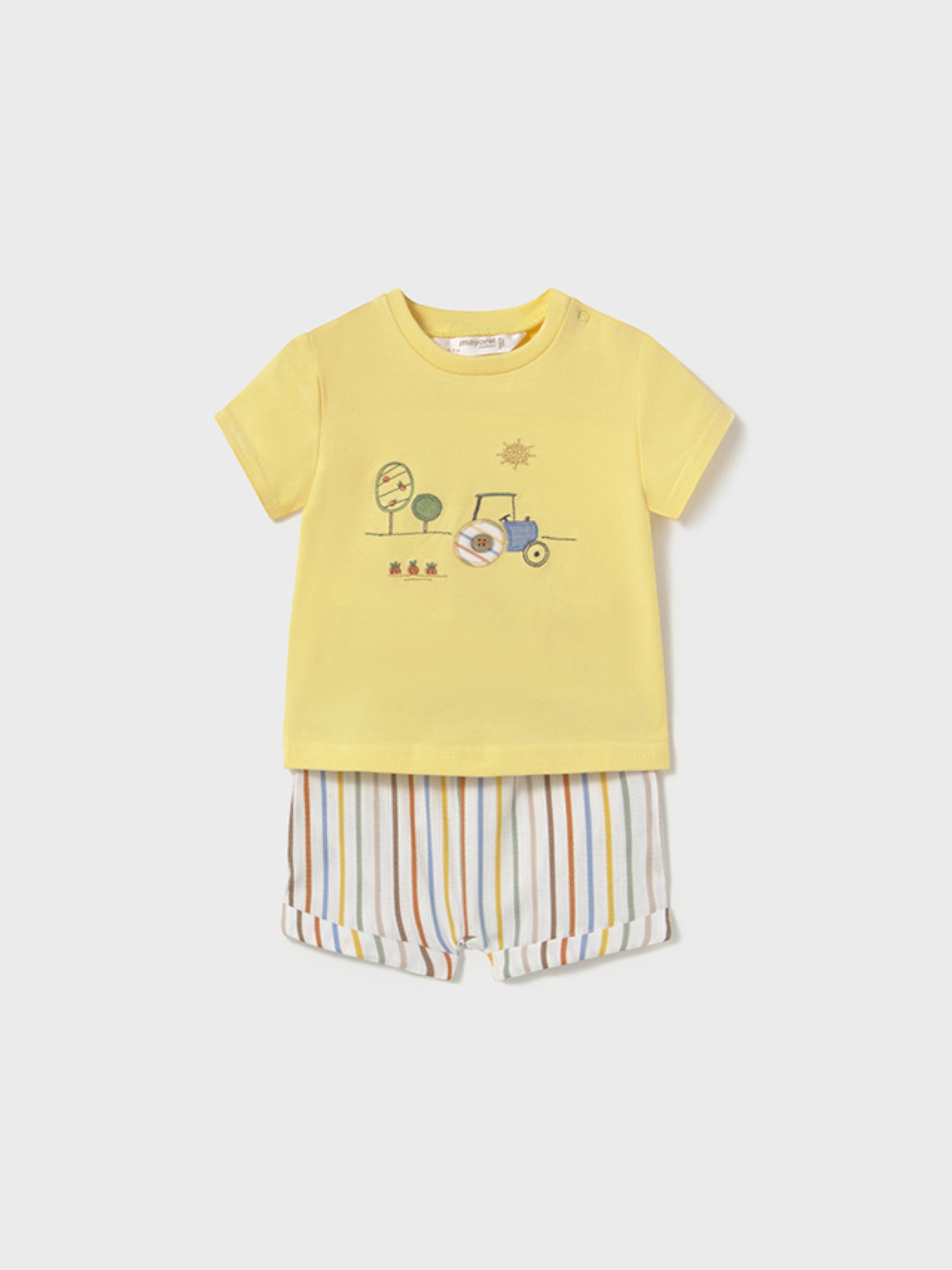 Completo pantalone corto maglietta Bimbo GIALLO 1202 /G - NANU' BABY