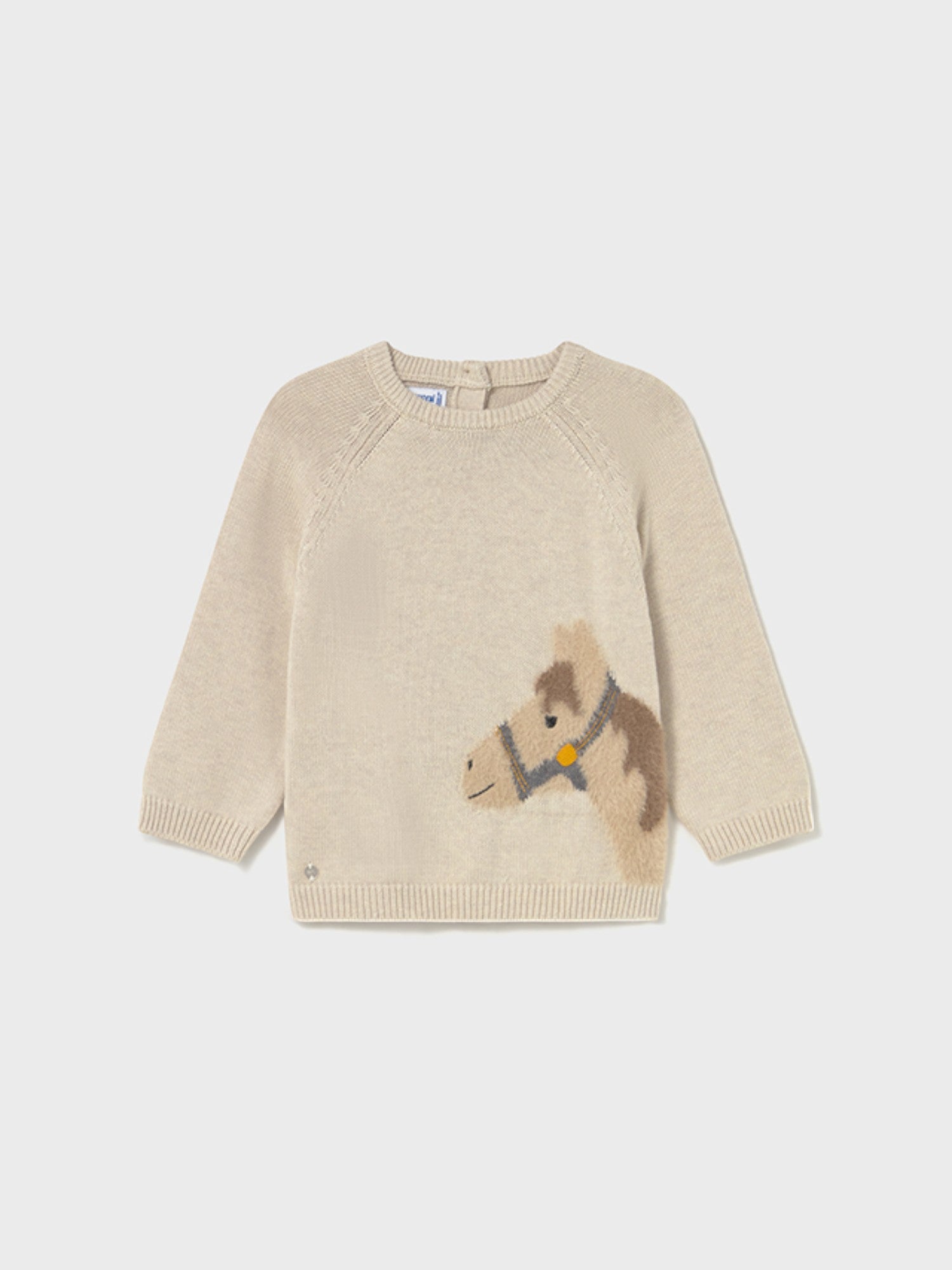 Maglioncino intarsio animal Bimbo Beige 2345/22 - NANU' BABY