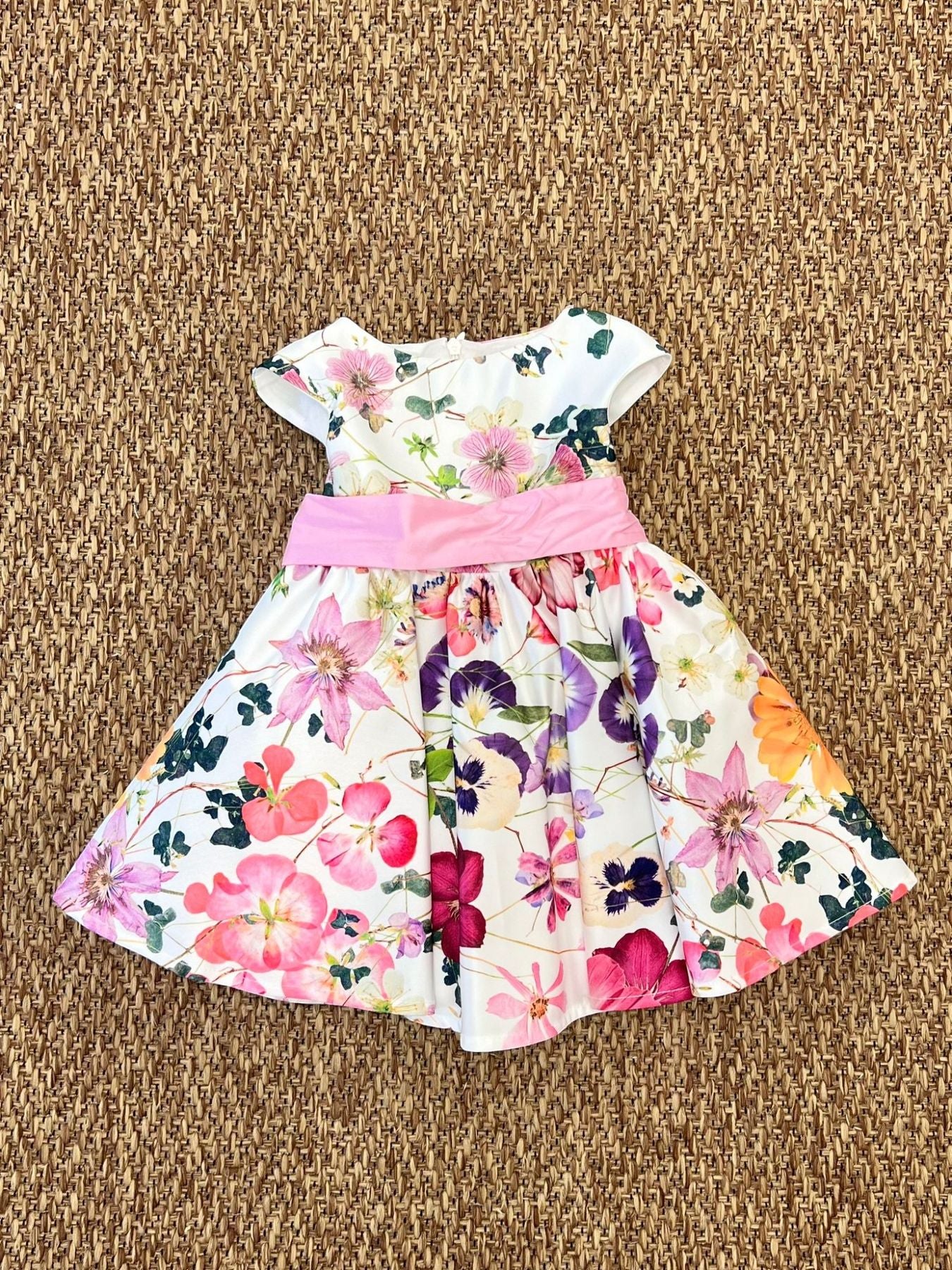 Abitino Floreale Bimba BIANCO EM808 - NANU' BABY