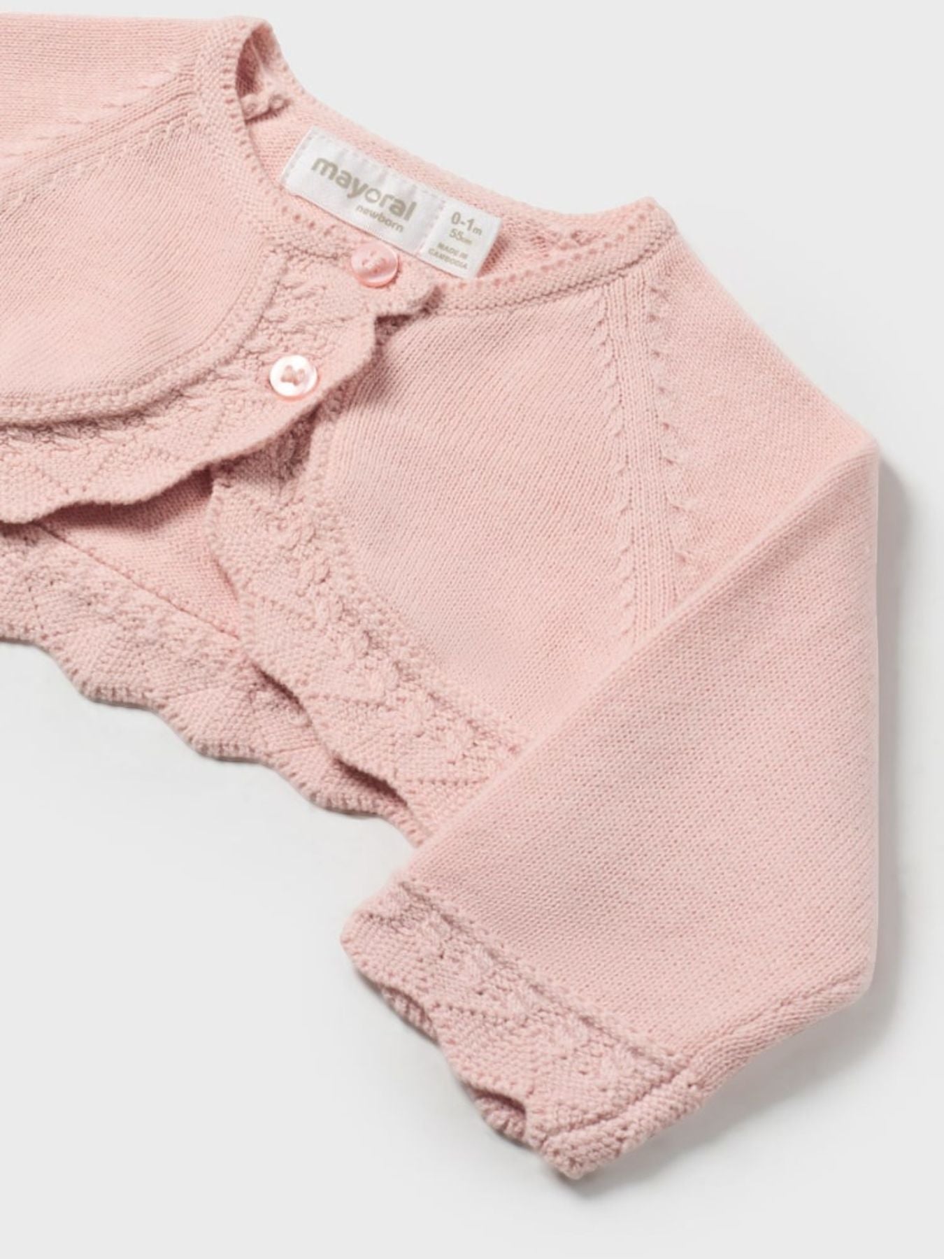Cardigan corto maglia basico Bimba ROSA 2L-307/RB - NANU' BABY