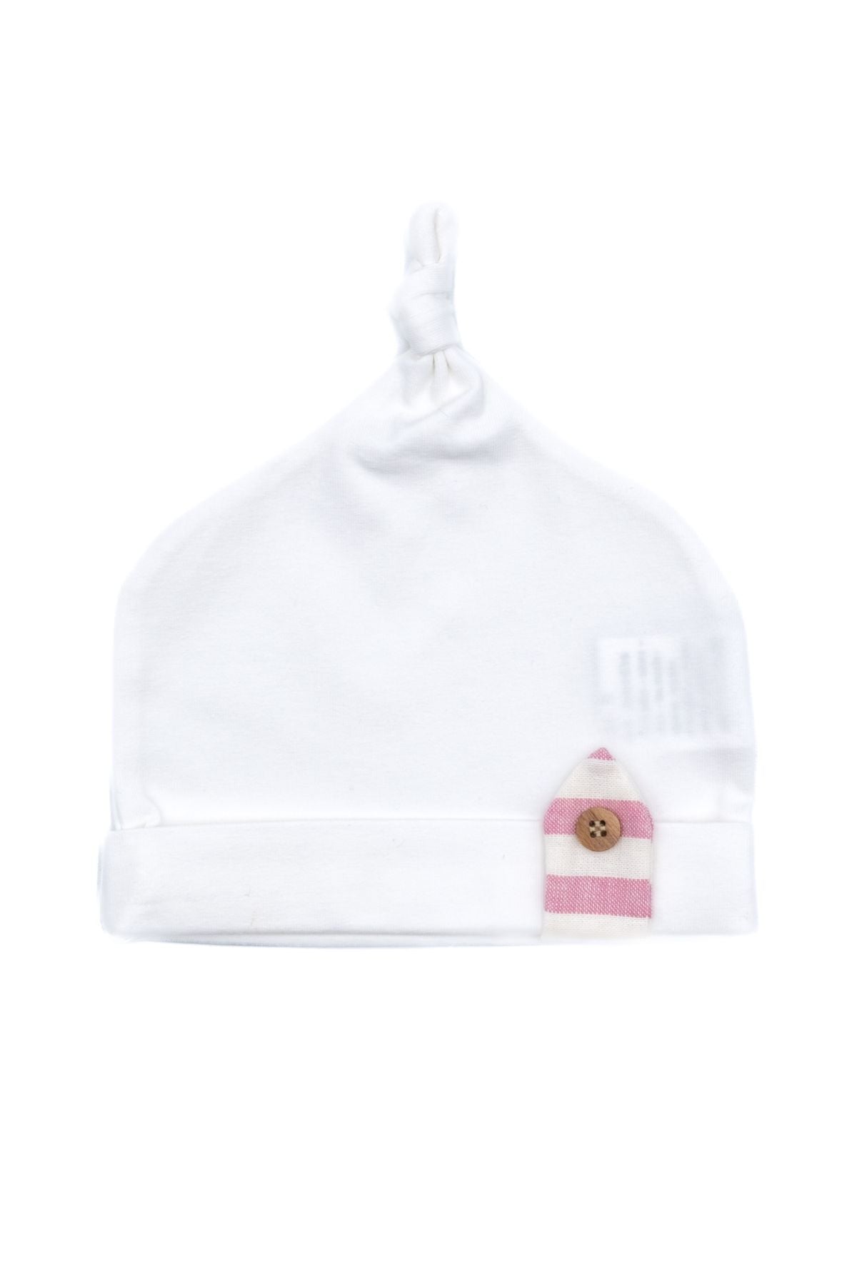 Cuffia Bottoncino Neonata PANNA EL5173 - NANU' BABY