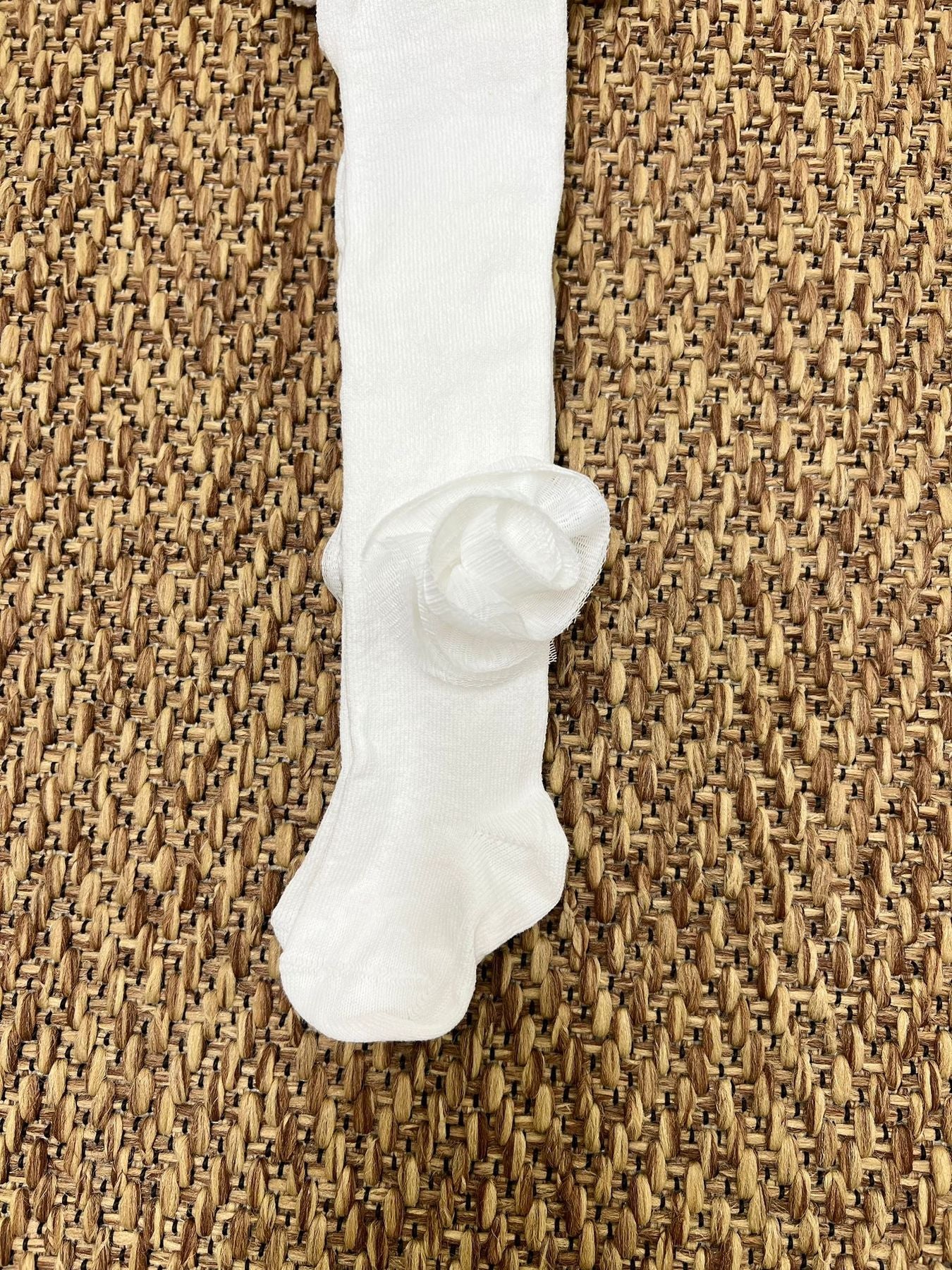 Collant con fiori BIANCO 2094C - NANU' BABY