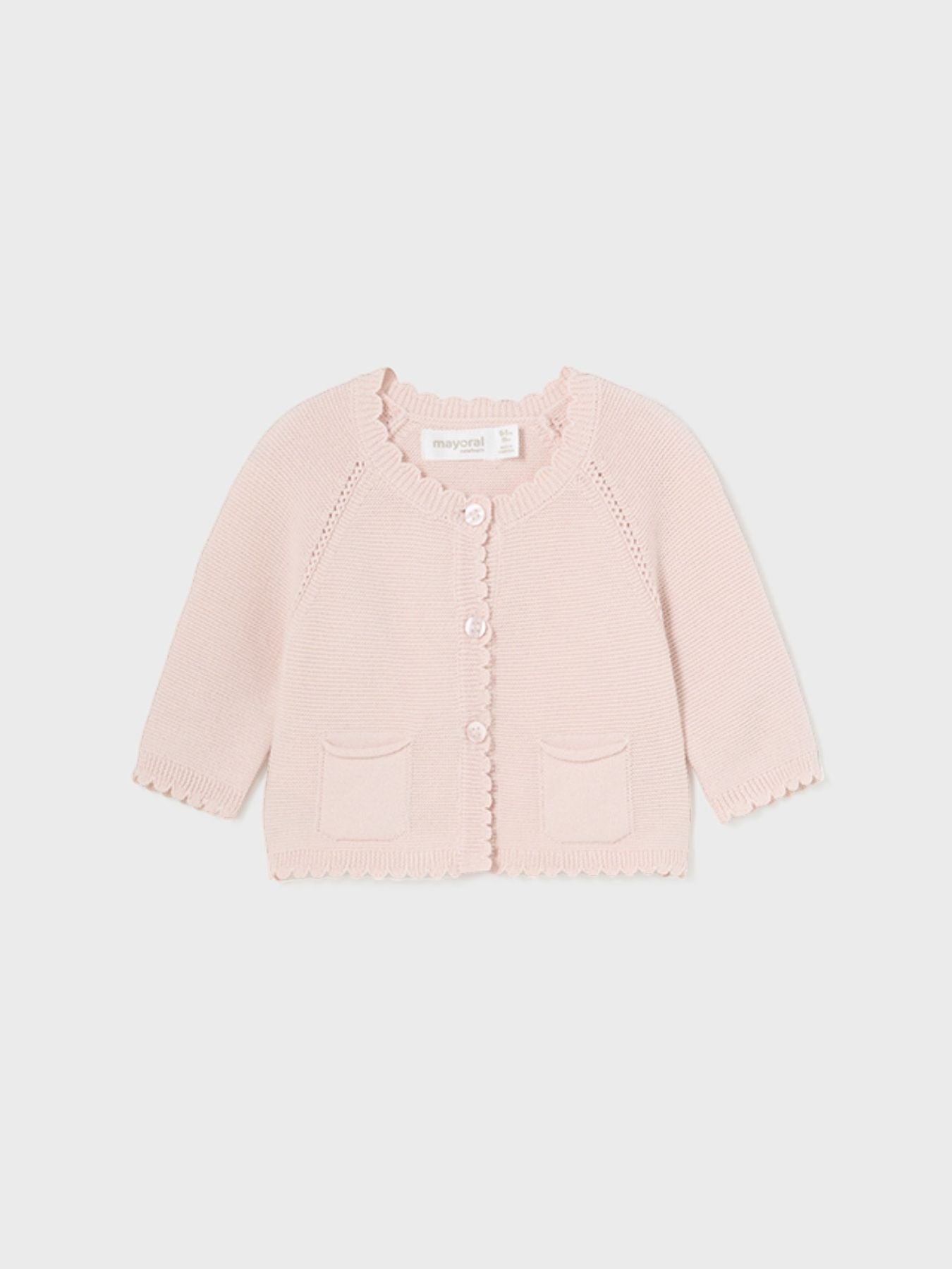 Giacchino lungo maglia Bimba ROSA CIPRIA 1376/N - NANU' BABY