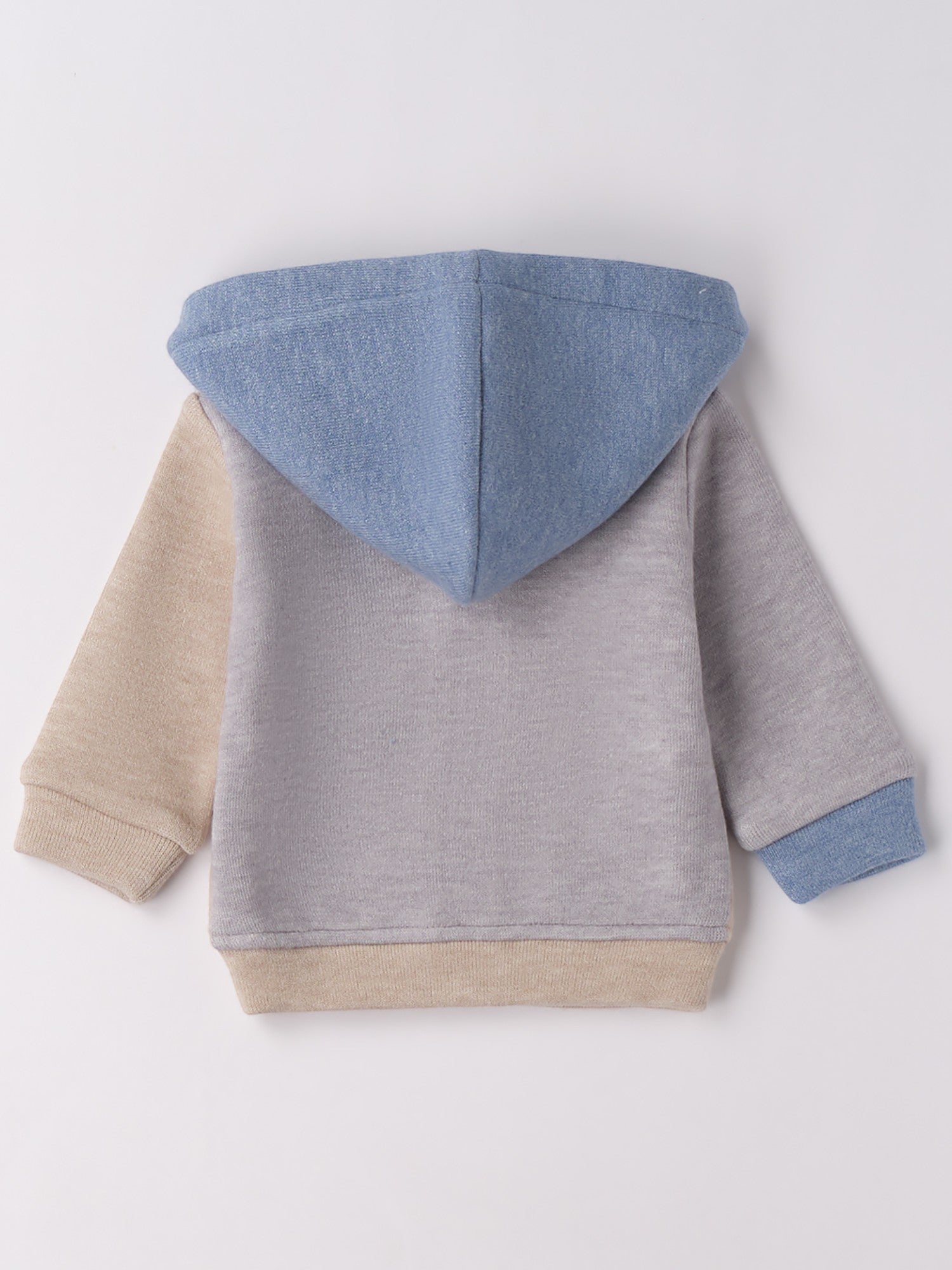 Felpa Aperta Ml Con Zip O Con Bottoni Bimbo Beige 3F610/8965 - NANU' BABY