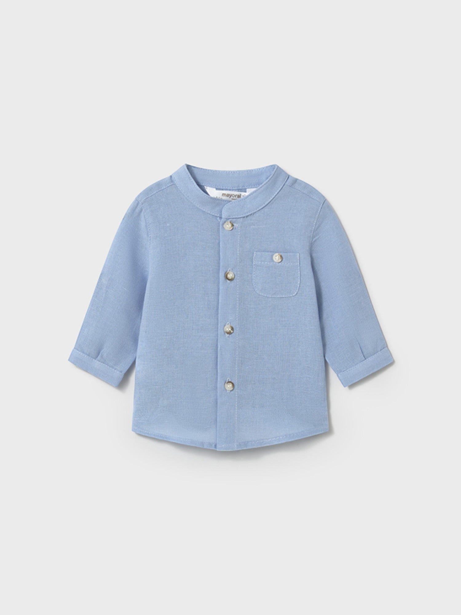 Camicia manica lunga collo coreano Bimbo CIELO 1103 /C - NANU' BABY