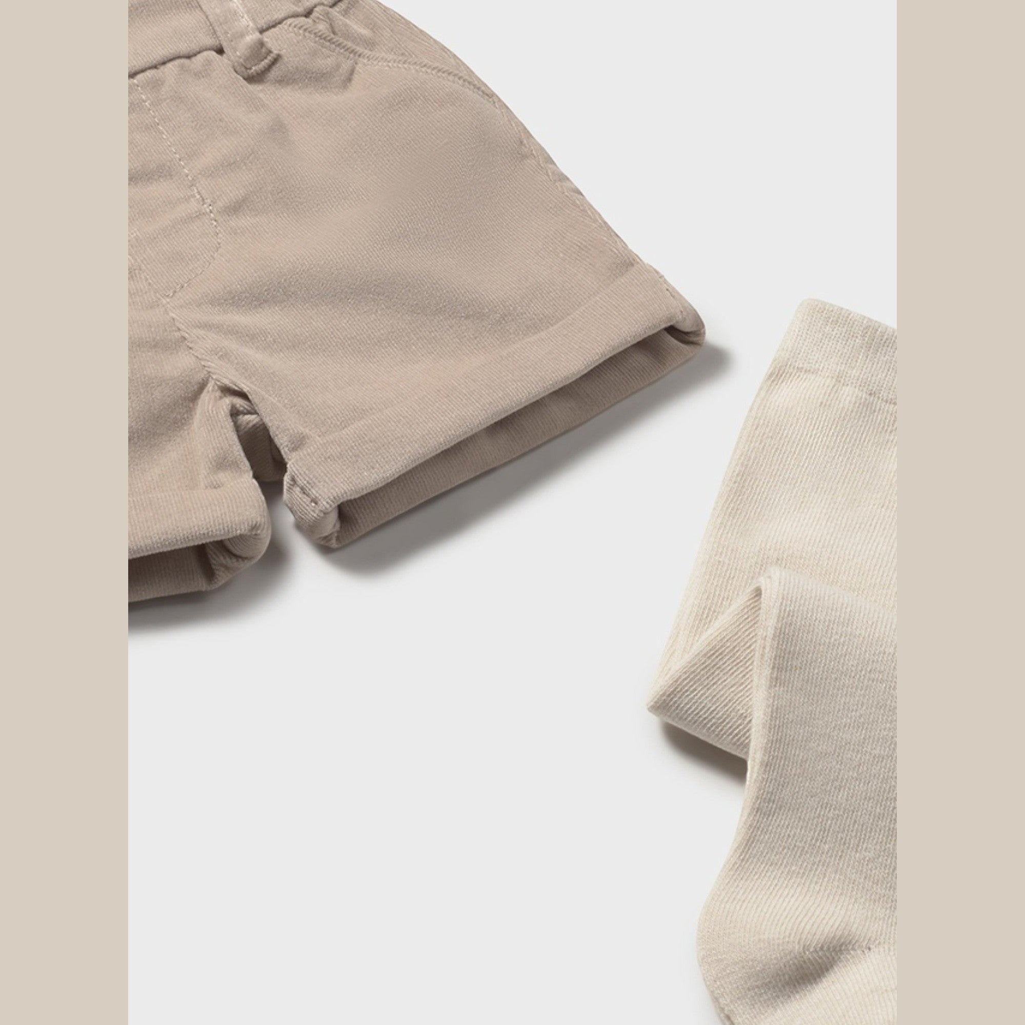 Completo Bimbo Beige Pantaloni Corti Mayoral 2259/30 - NANÙ BABY - NANU' BABY