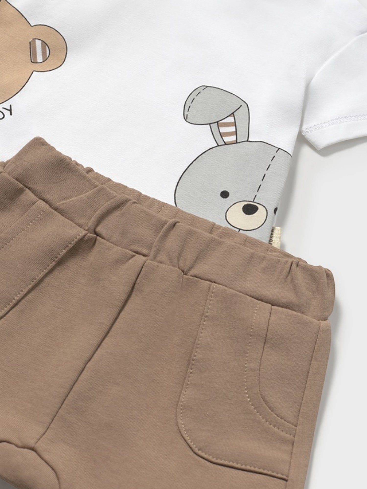 Completo pantalone corto Bimbo MARRONE 1206 /M - NANU' BABY