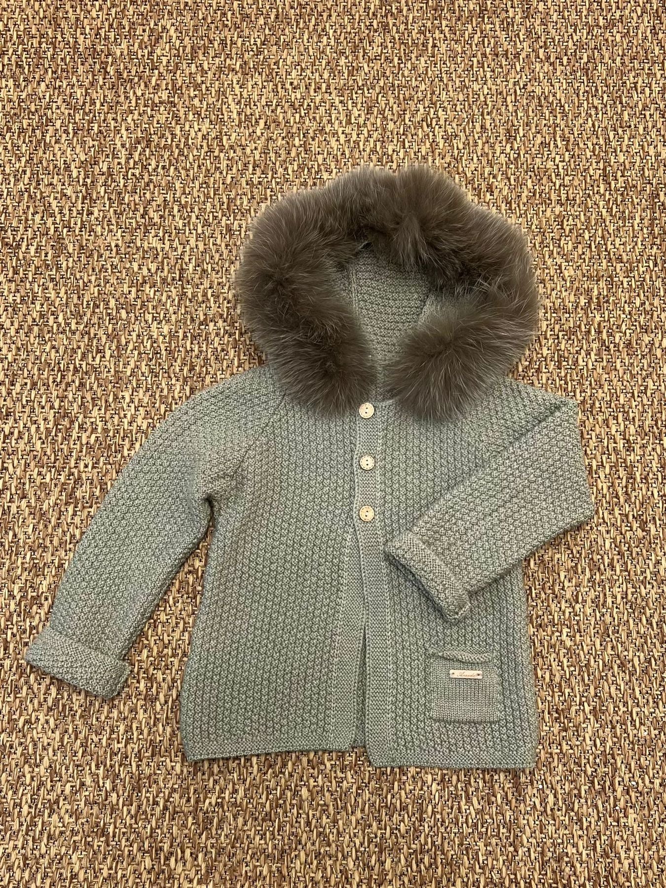 Cappotto in maglia Bimbo VERDE L019-10206 - NANU' BABY