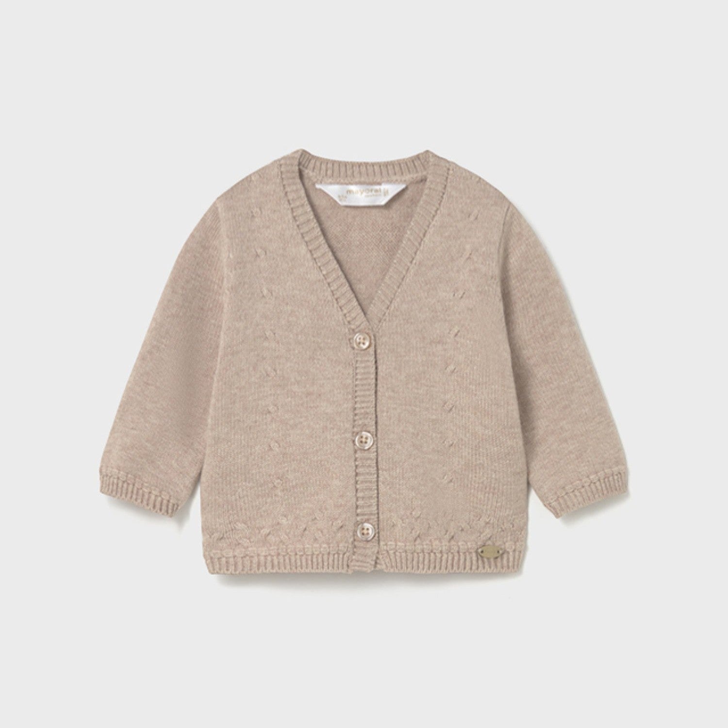 Cardigan Bimbo Beige Collo V Mayoral 2338/85 - NANÙ BABY - NANU' BABY