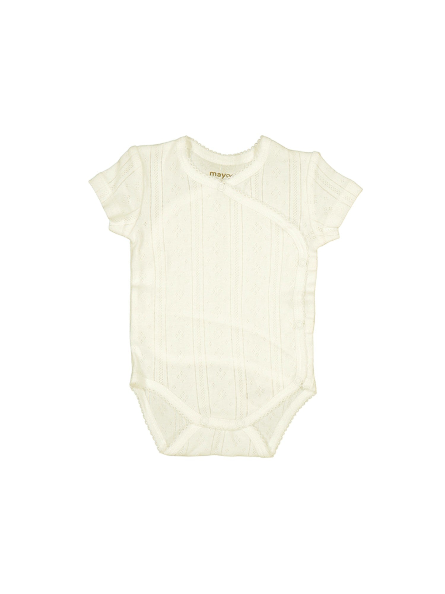 Body manica corta traforato Neonata NATURAL 1746 /N - NANU' BABY
