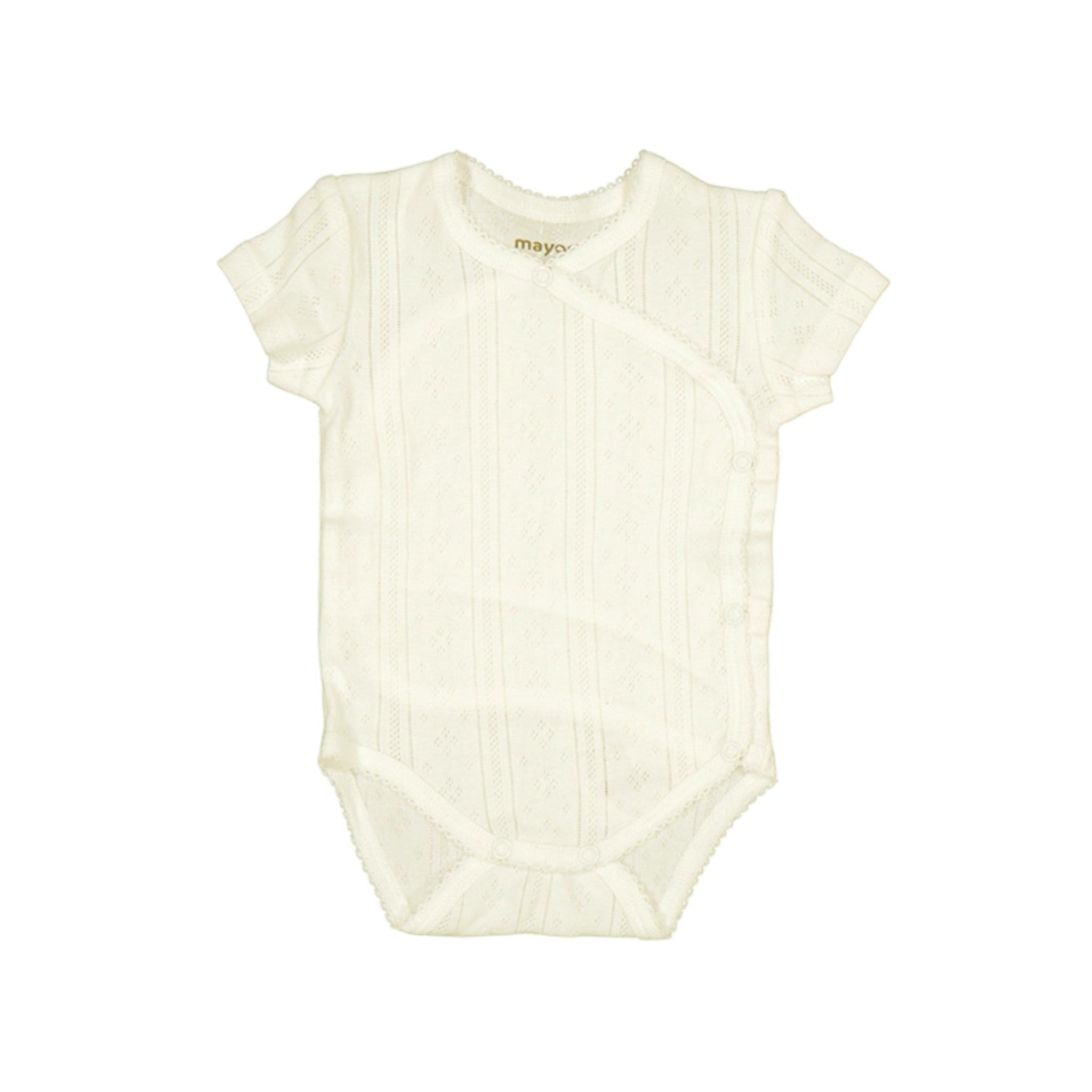 Body manica corta traforato Neonata NATURAL 1746 /N - NANU' BABY