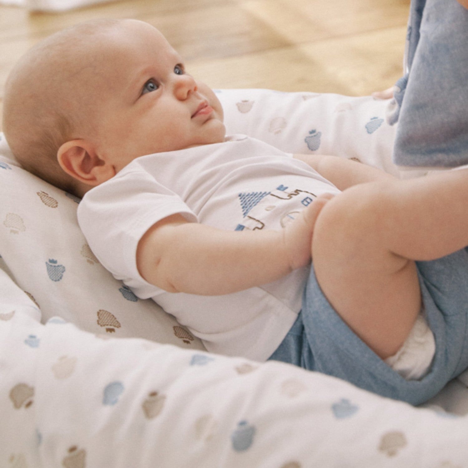 Garze bambu grande Neonato AZZURRO 9870 /A - NANU' BABY