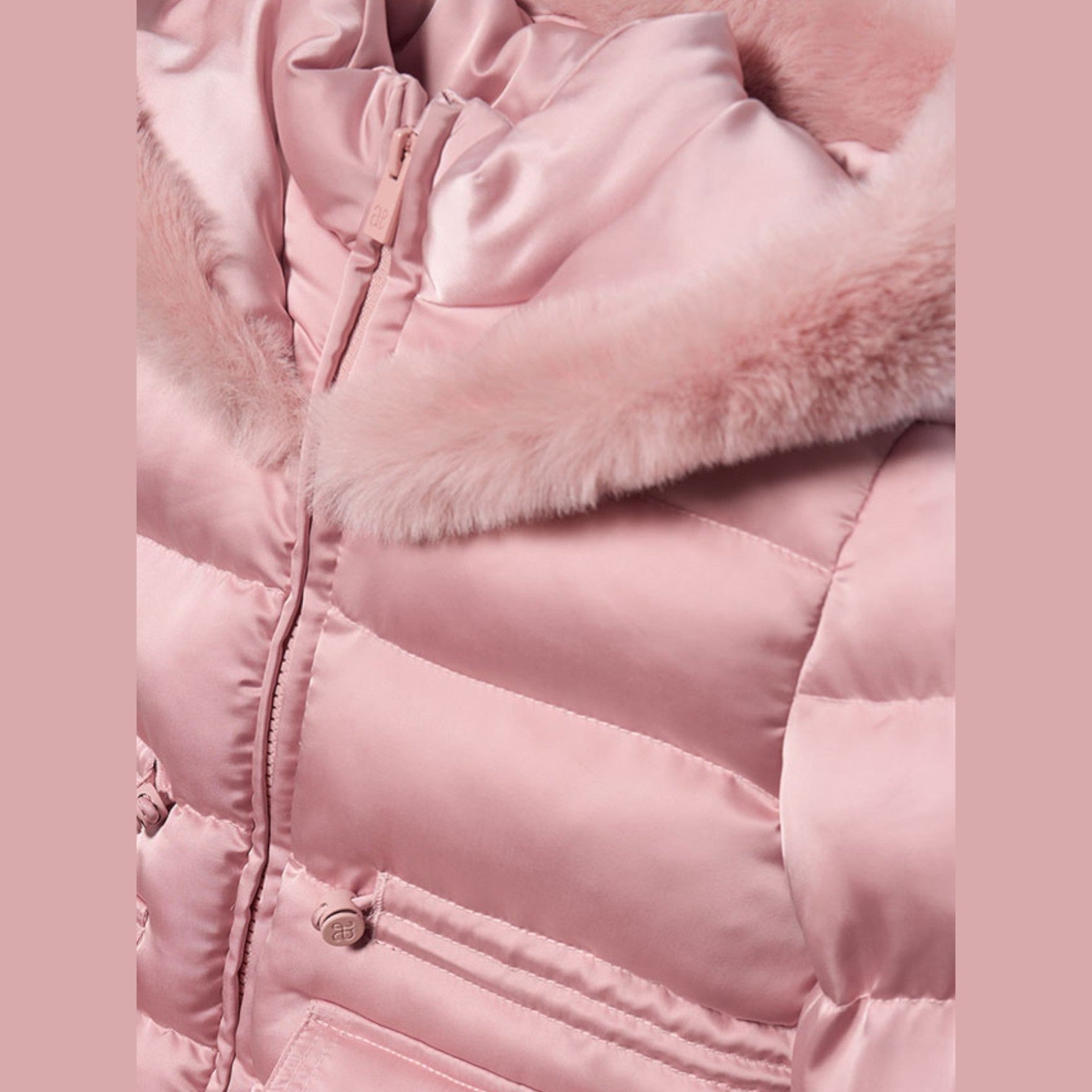 Giubbotto satinato pelo Bimba Rosa 5849/15 - NANU' BABY