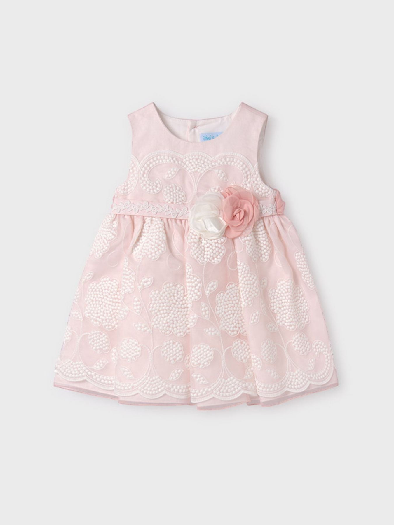 Abito organza bordato Bimba ROSA 5010 - NANU' BABY