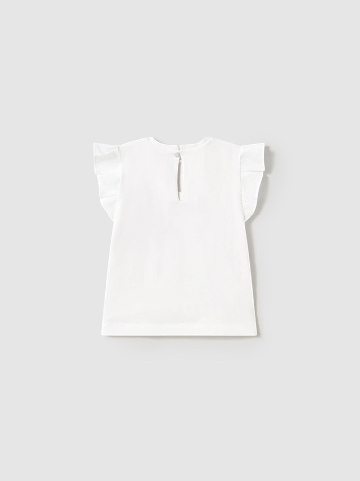 Maglietta m/c elegante Bimba BIANCO 1042/52 - NANU' BABY