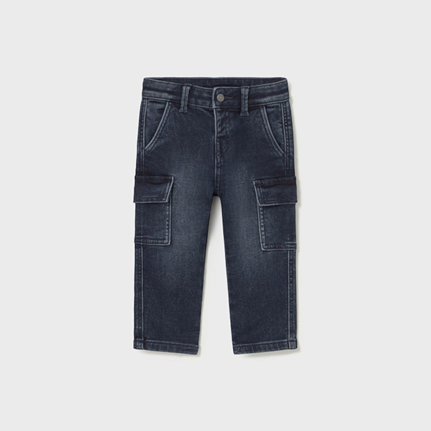 Pantalone soft denim cargo Bimbo Blu 2505/29 - NANU' BABY